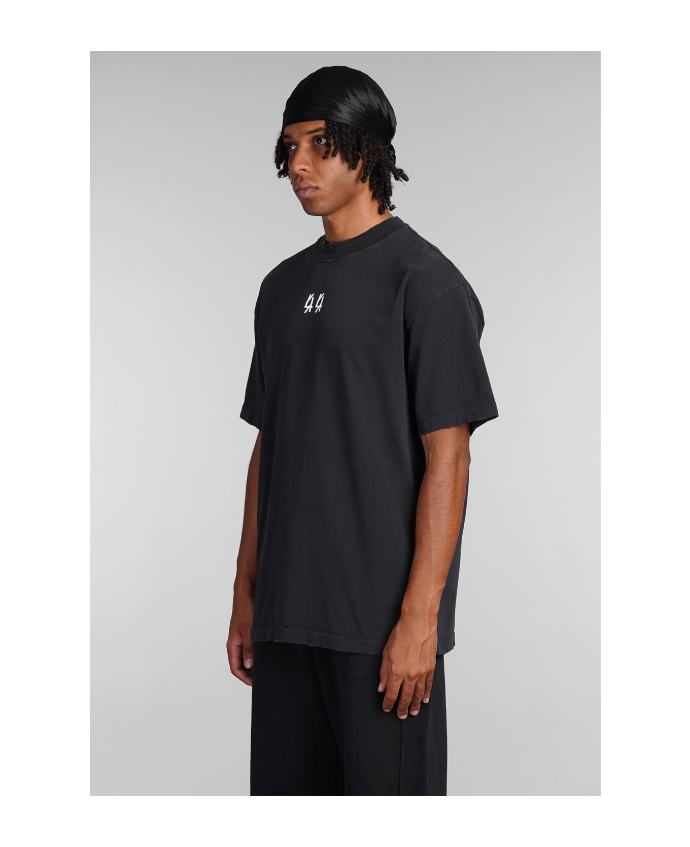 44 Label Group T-shirt In Black Cotton - black