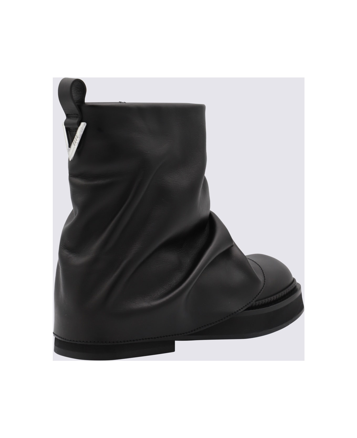 The Attico Black Leather Boots - Black