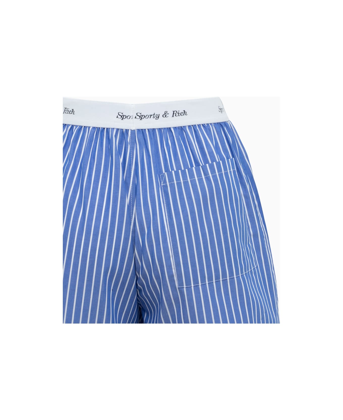 Sporty & Rich Sporty And Rich Striped Boxer Shorts - NAVY