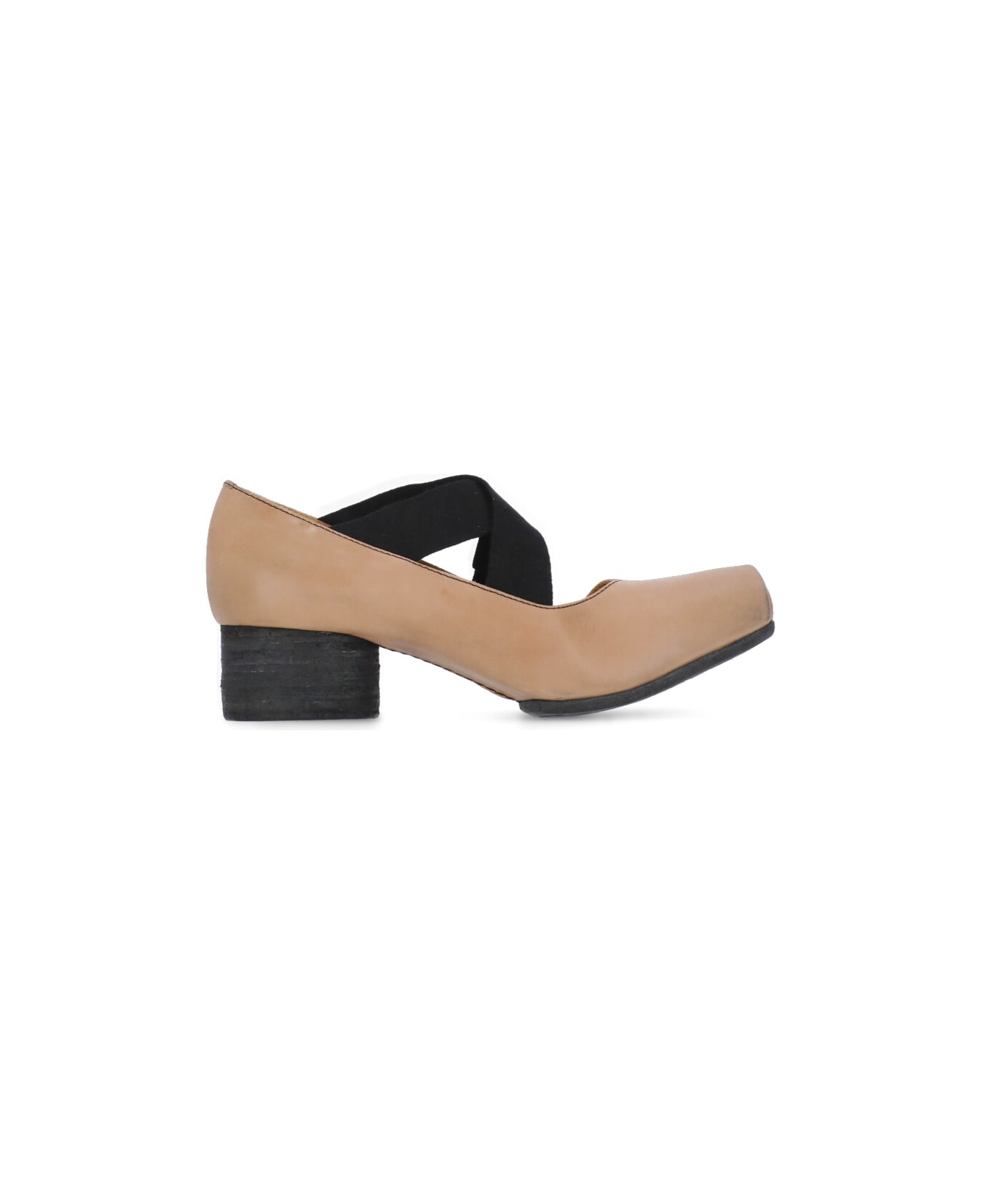 Uma Wang Leather Heeled Ballet Shoes - Pink