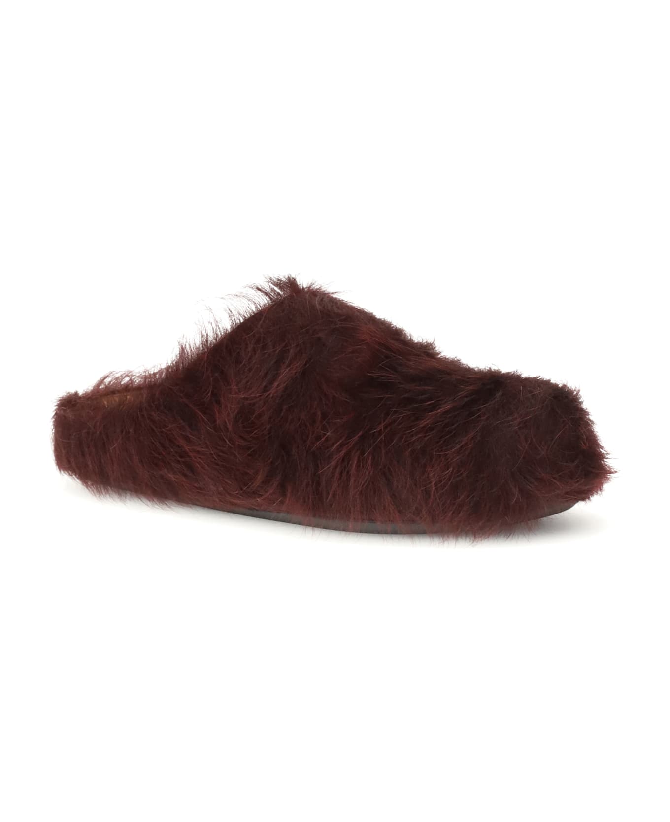 Marni Long-haired Calfskin Fussbett Mules