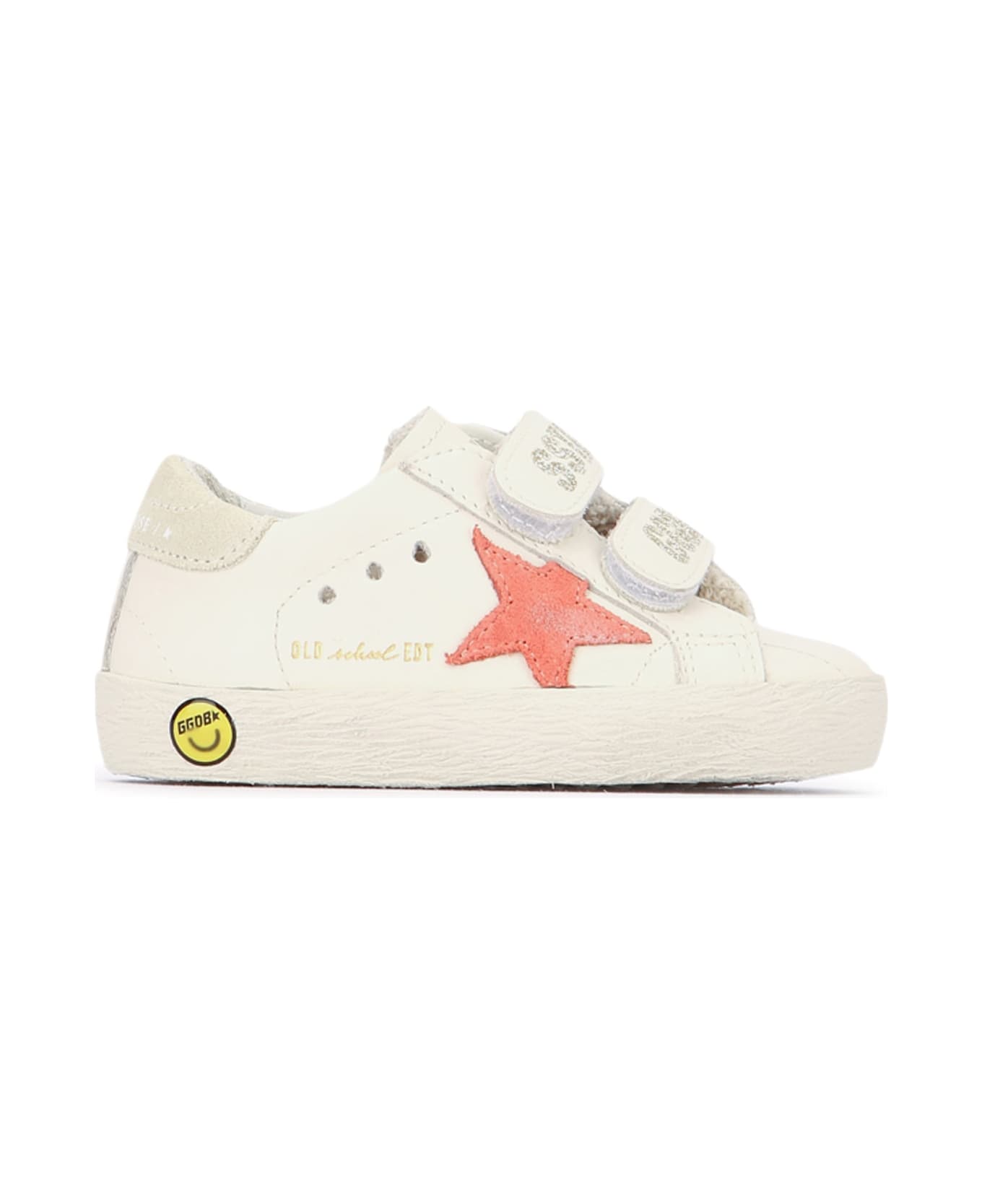 Golden Goose Old School Leather Upper - WHITEPEACHEGGNOG