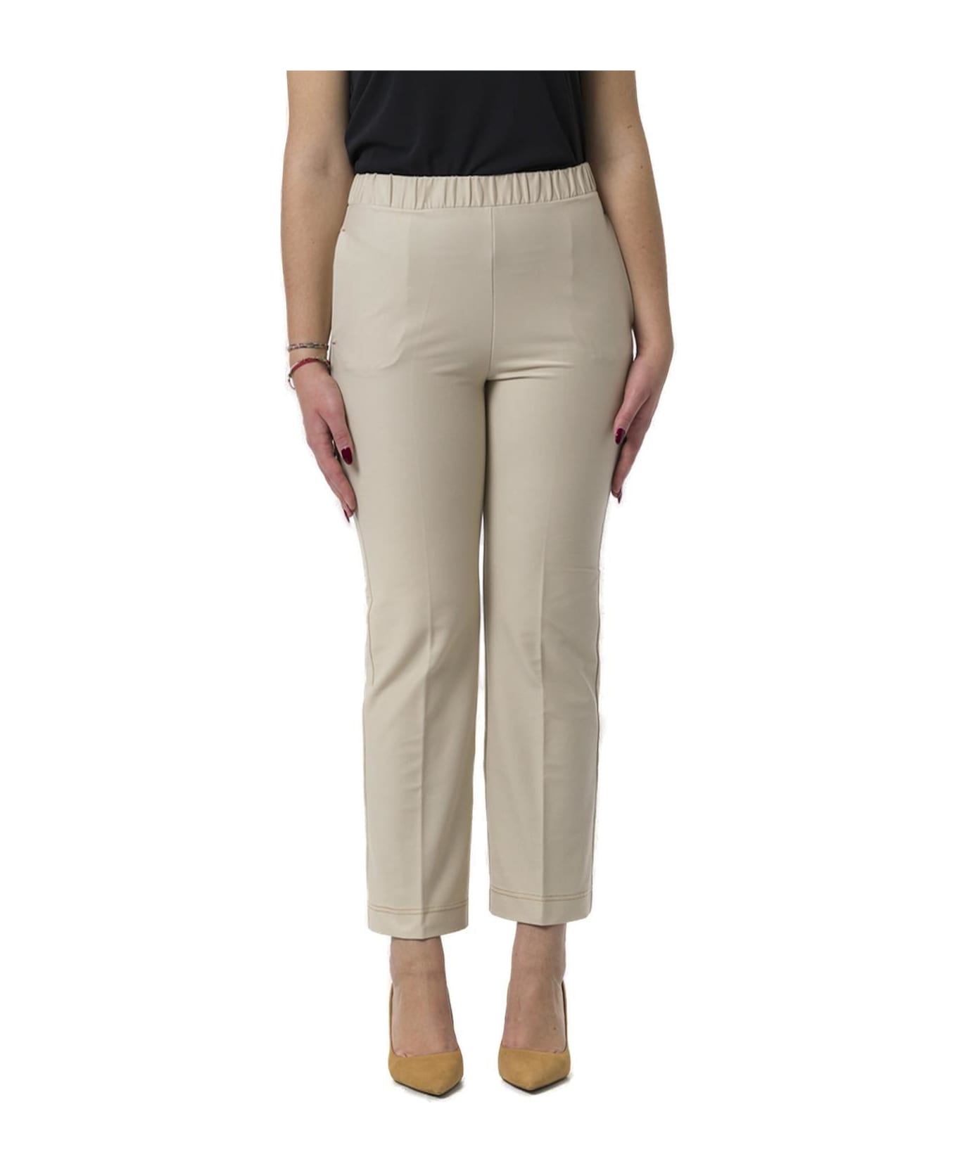 Max Mara High Waist Straight Leg Trousers - Neutro