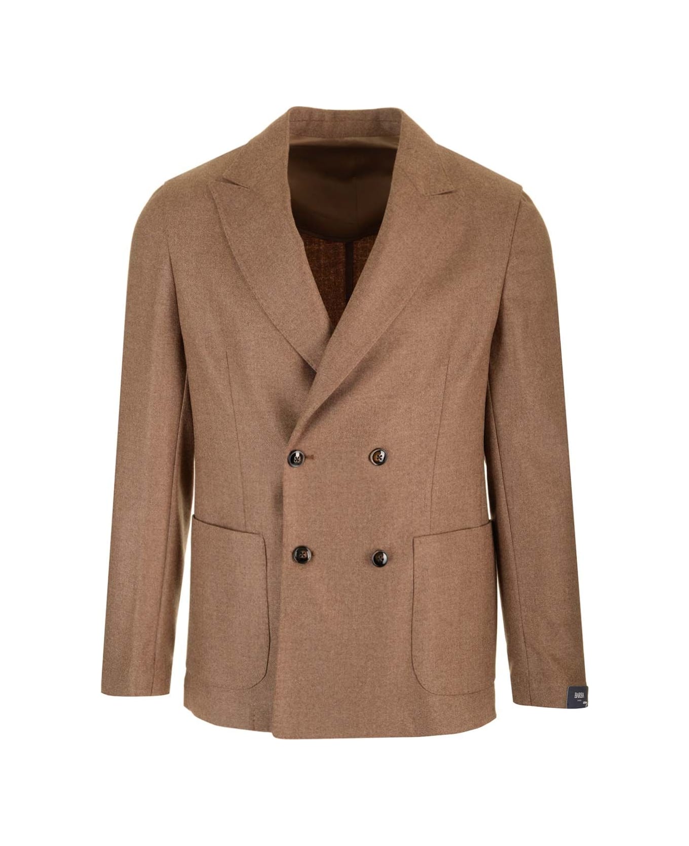 Barba Napoli Easy Double Breasted Jacket - Brown