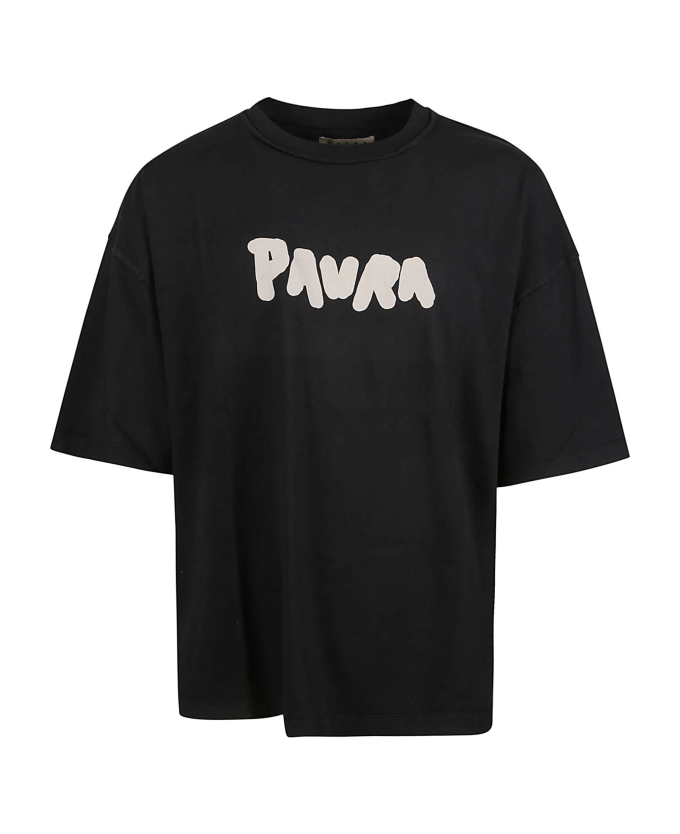 Paura Logo Oversized T-shirt - Black