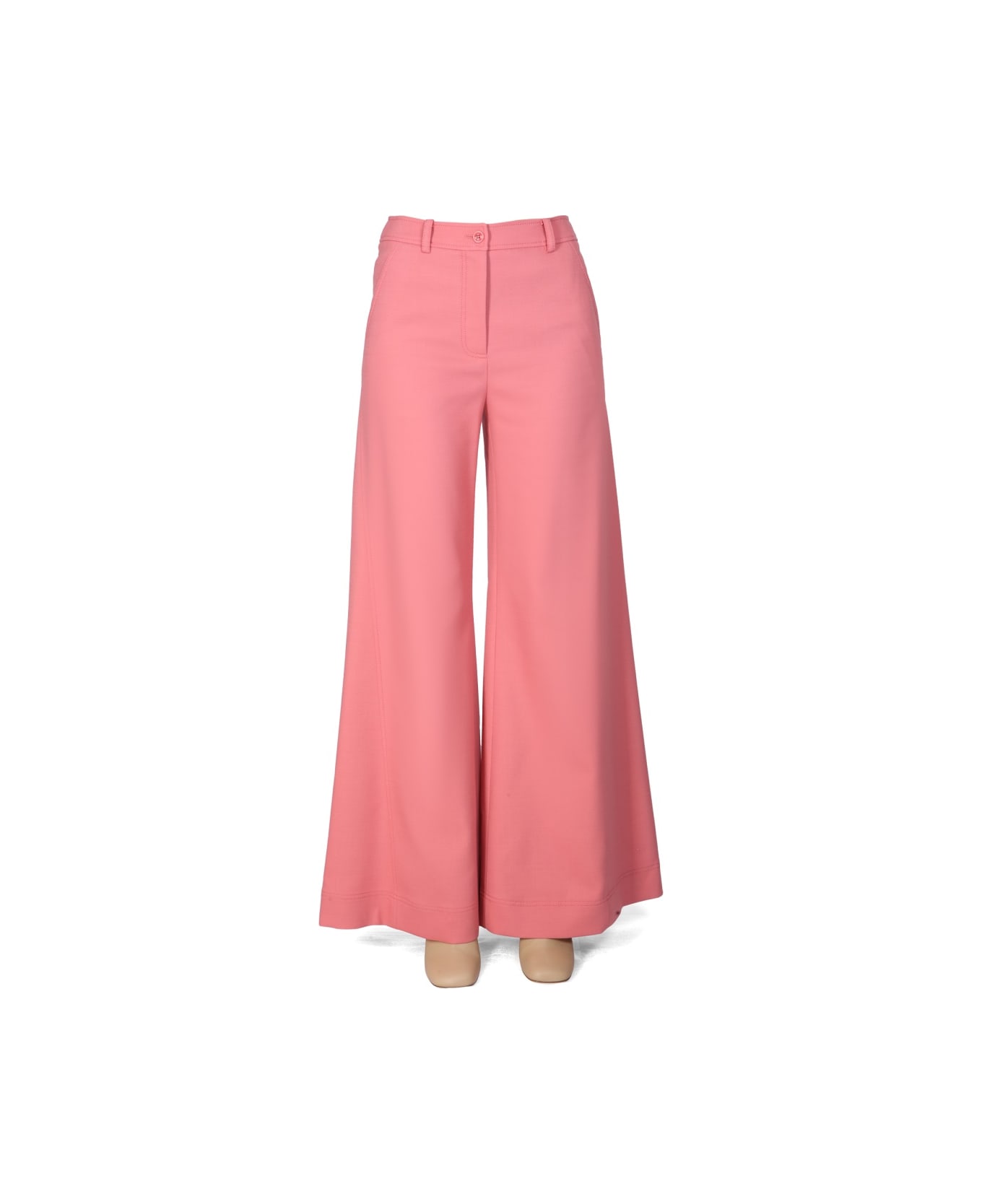 Boutique Moschino Chic Flare Pants - PINK