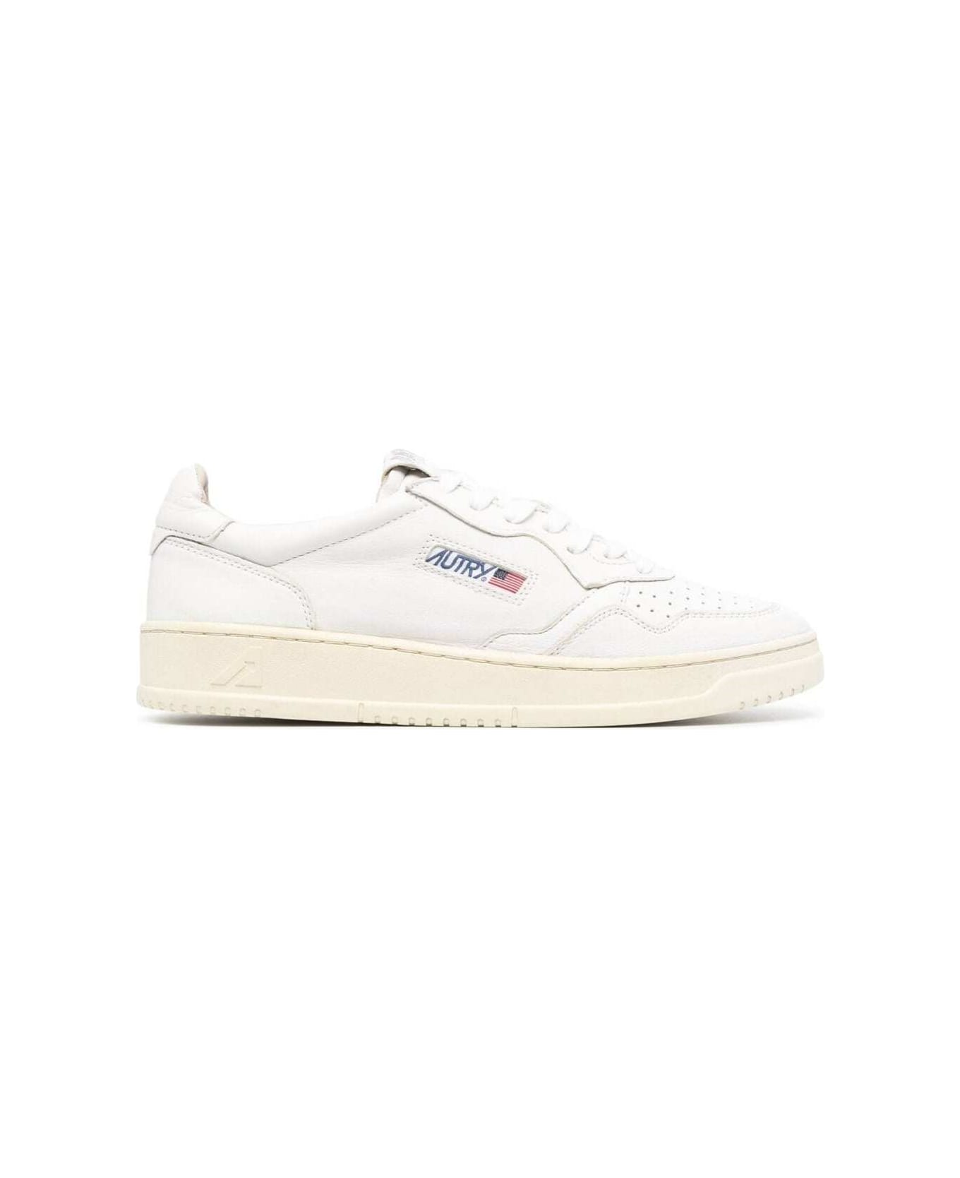 Autry Leather Sneakers With Logo - White