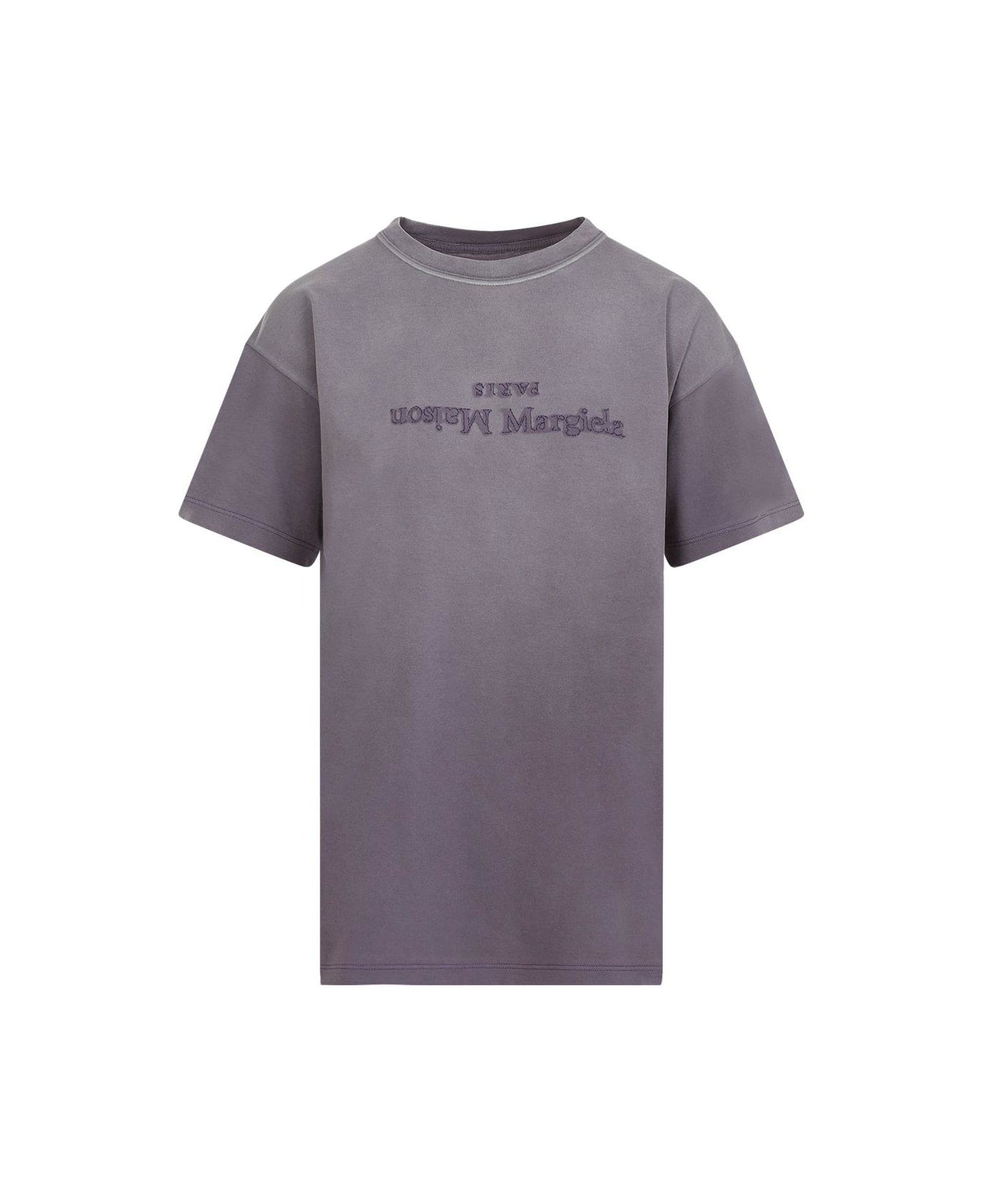 Maison Margiela Reverse Logo-printed Crewneck T-shirt - Grey
