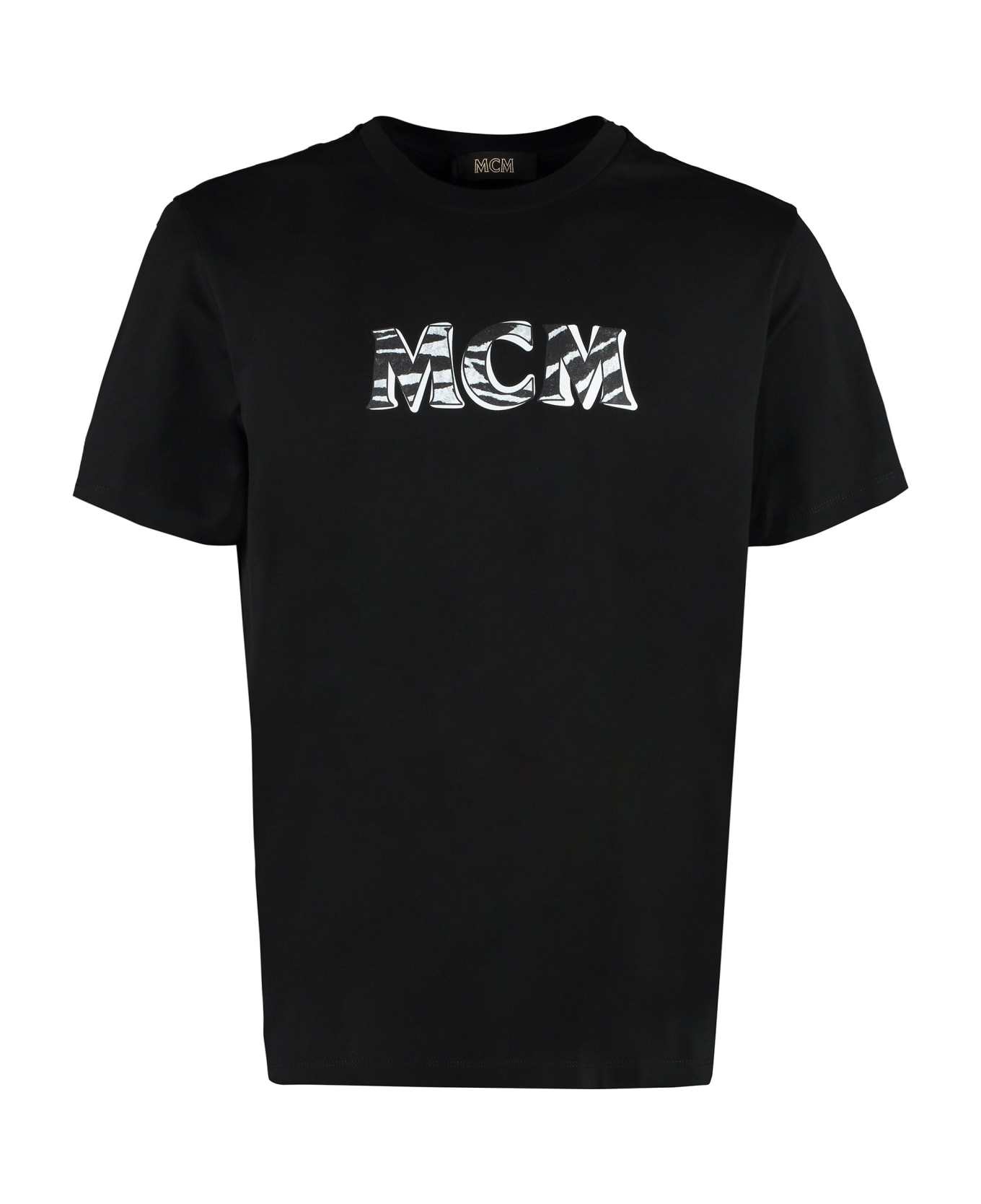 MCM Cotton Crew-neck T-shirt - black シャツ