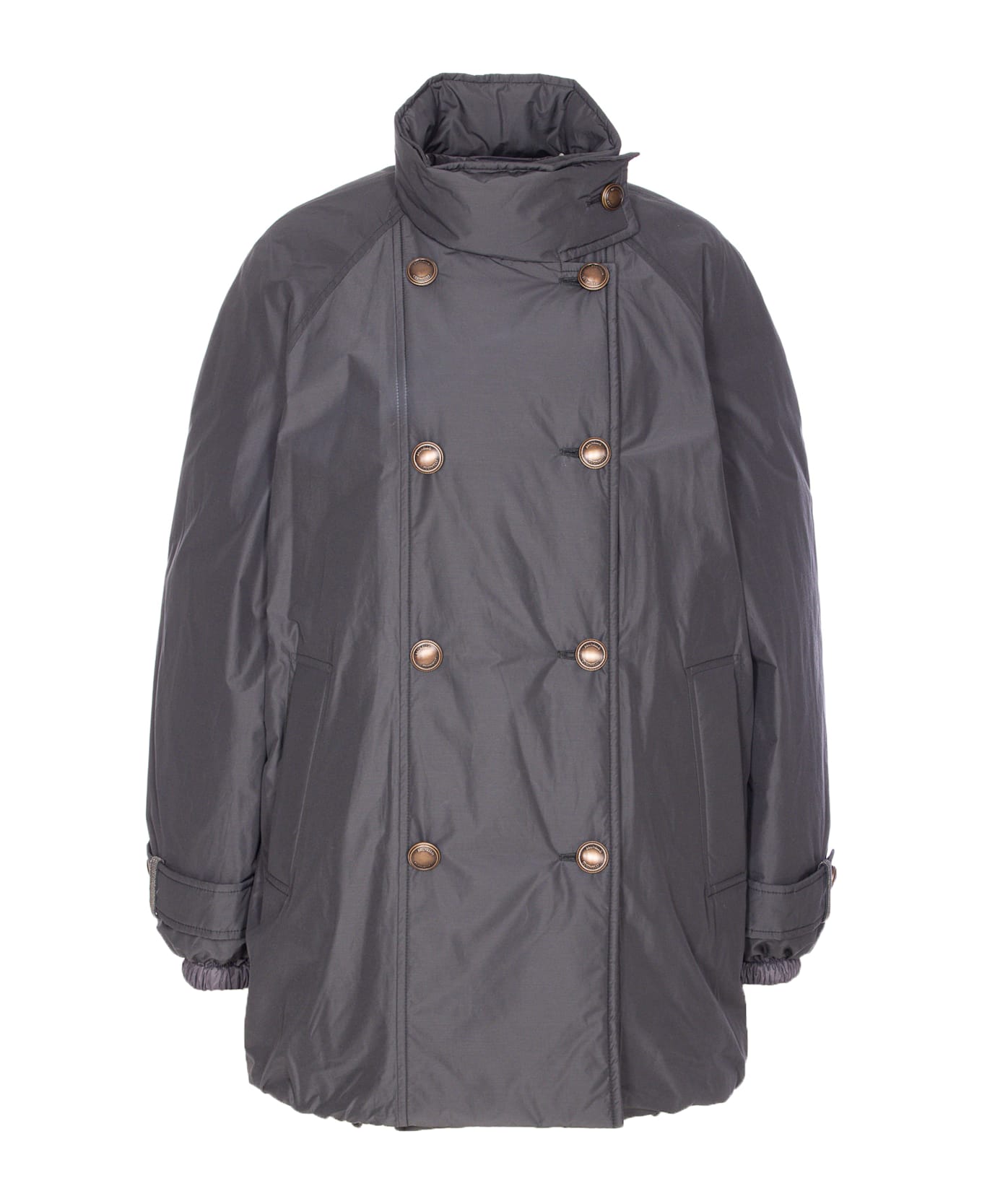 Brunello Cucinelli Doule Breast Down Jacket - Grey