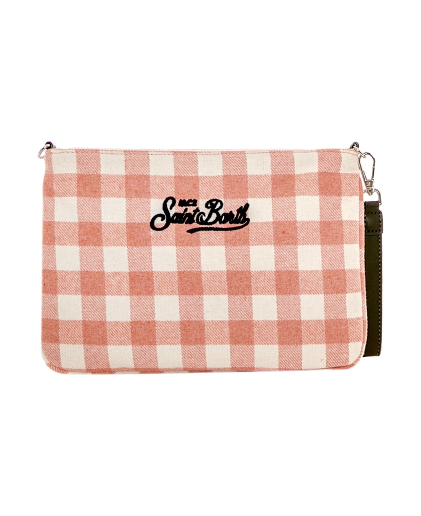 MC2 Saint Barth Parisienne Pink Gingham Wooly Cross-body Pouch Bag - PINK