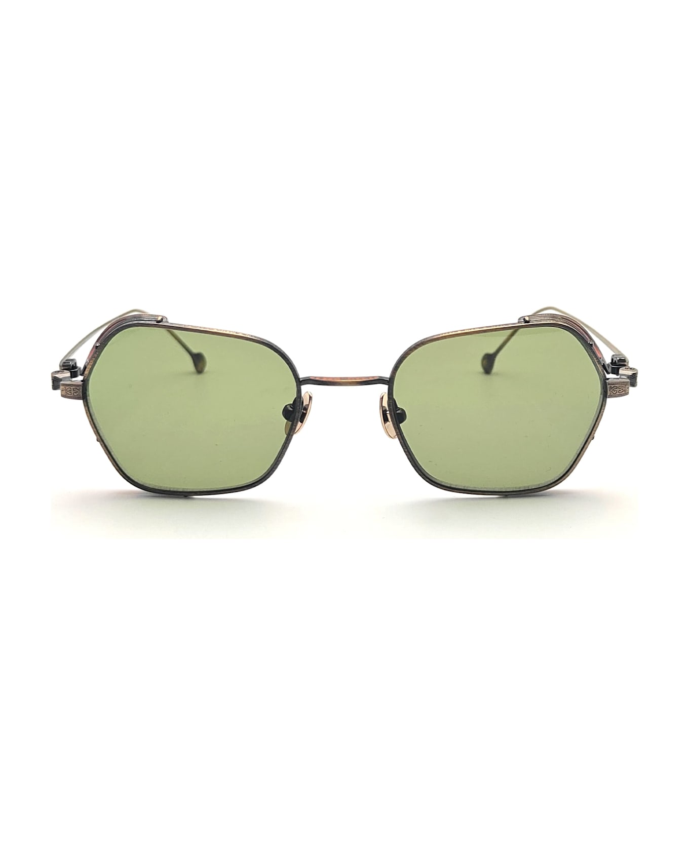 Matsuda M3153 - Antique Gold / Sage Green Sunglasses - antique gold