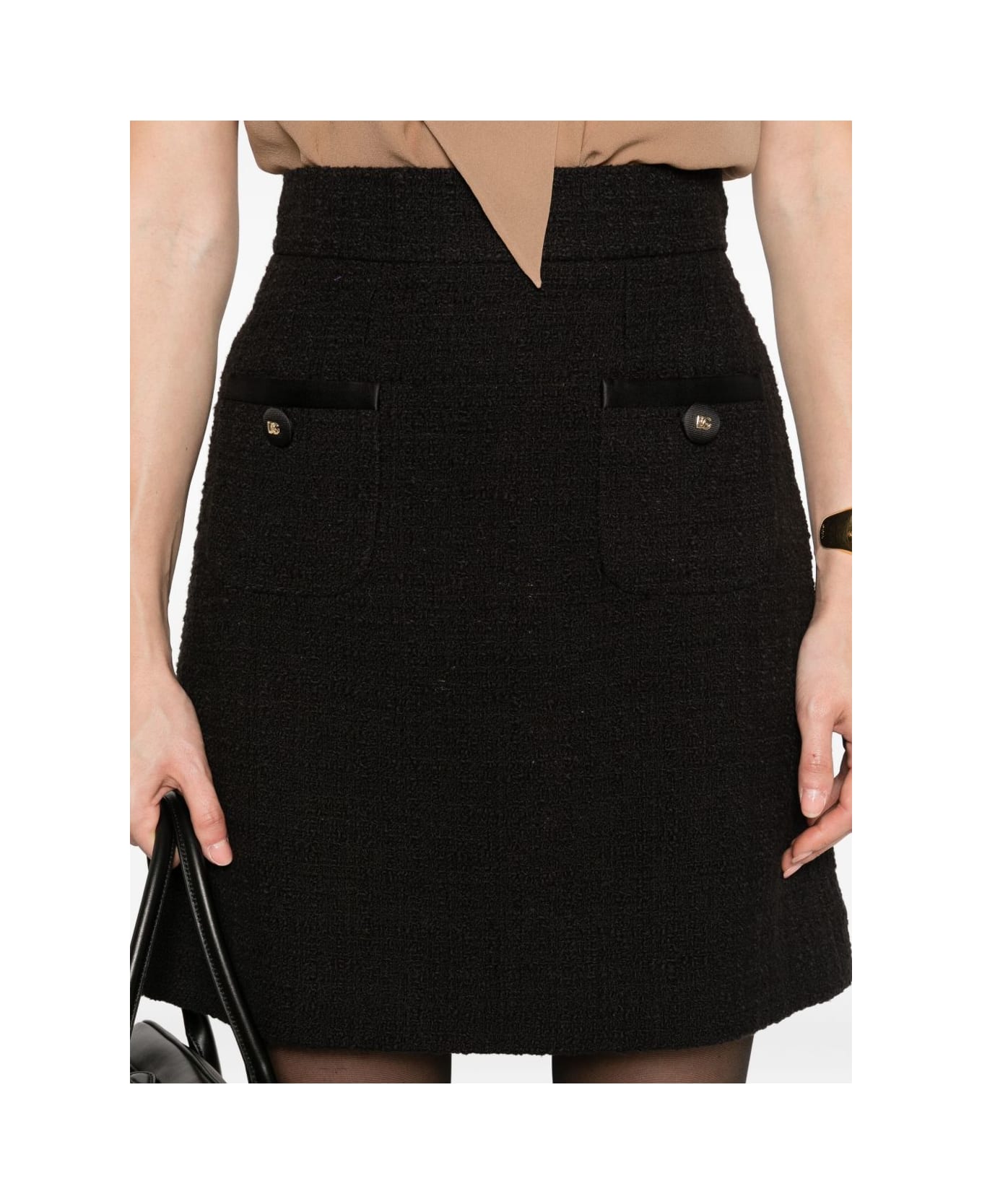 Dolce 
Gabbana Cotton Skirt - Black