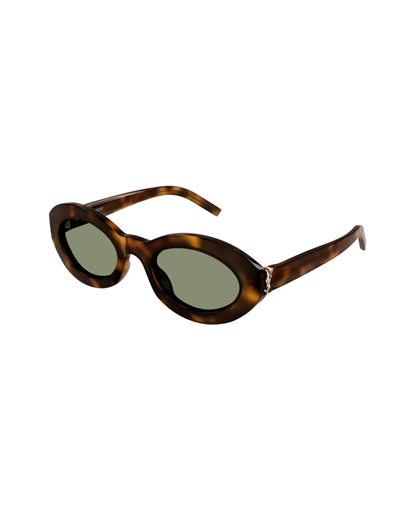 Saint Laurent Eyewear Sl M136 002 Havana/green Sunglasses - Marrone
