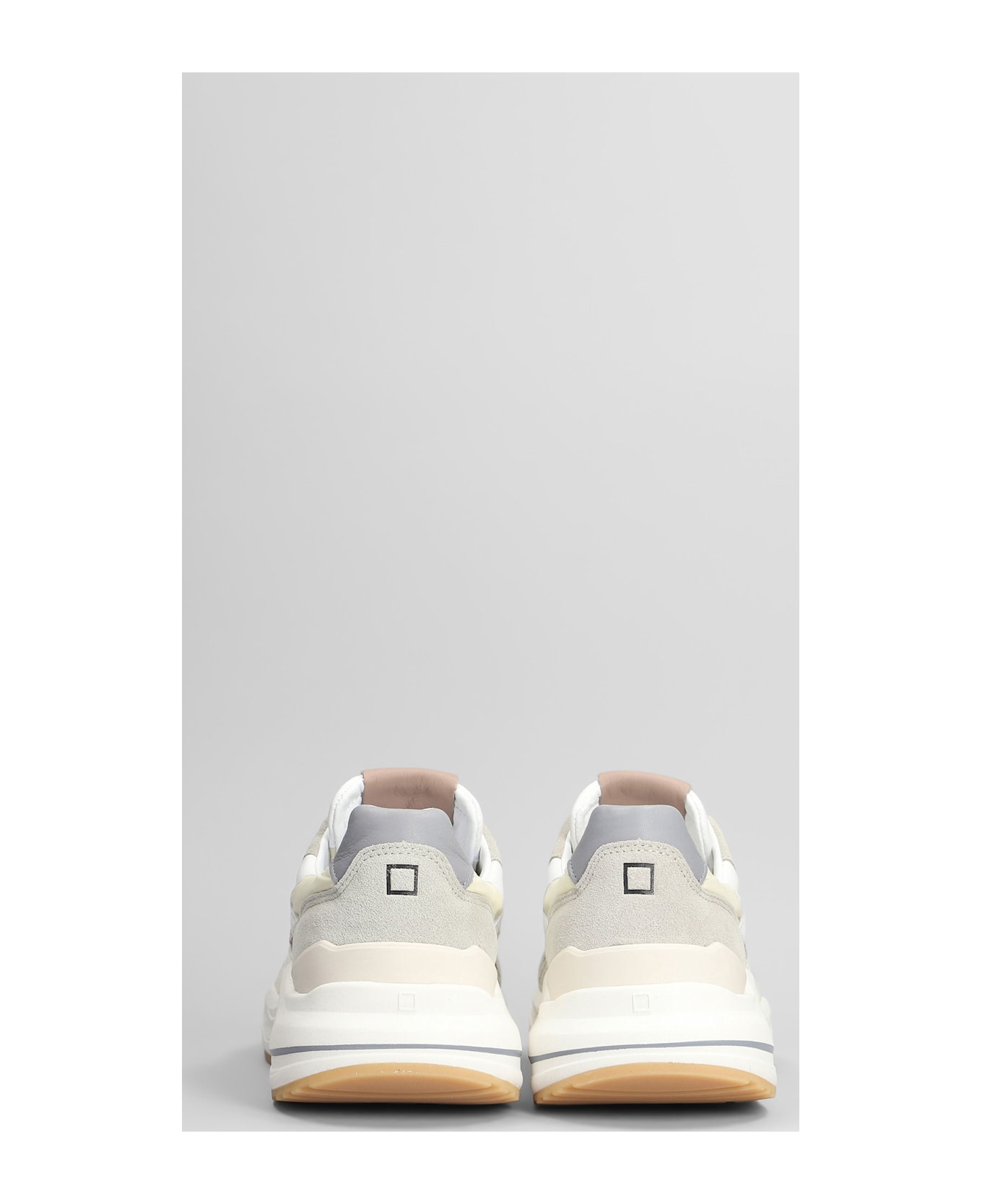 D.A.T.E. Fuga Sneakers In Beige Suede And Fabric - beige