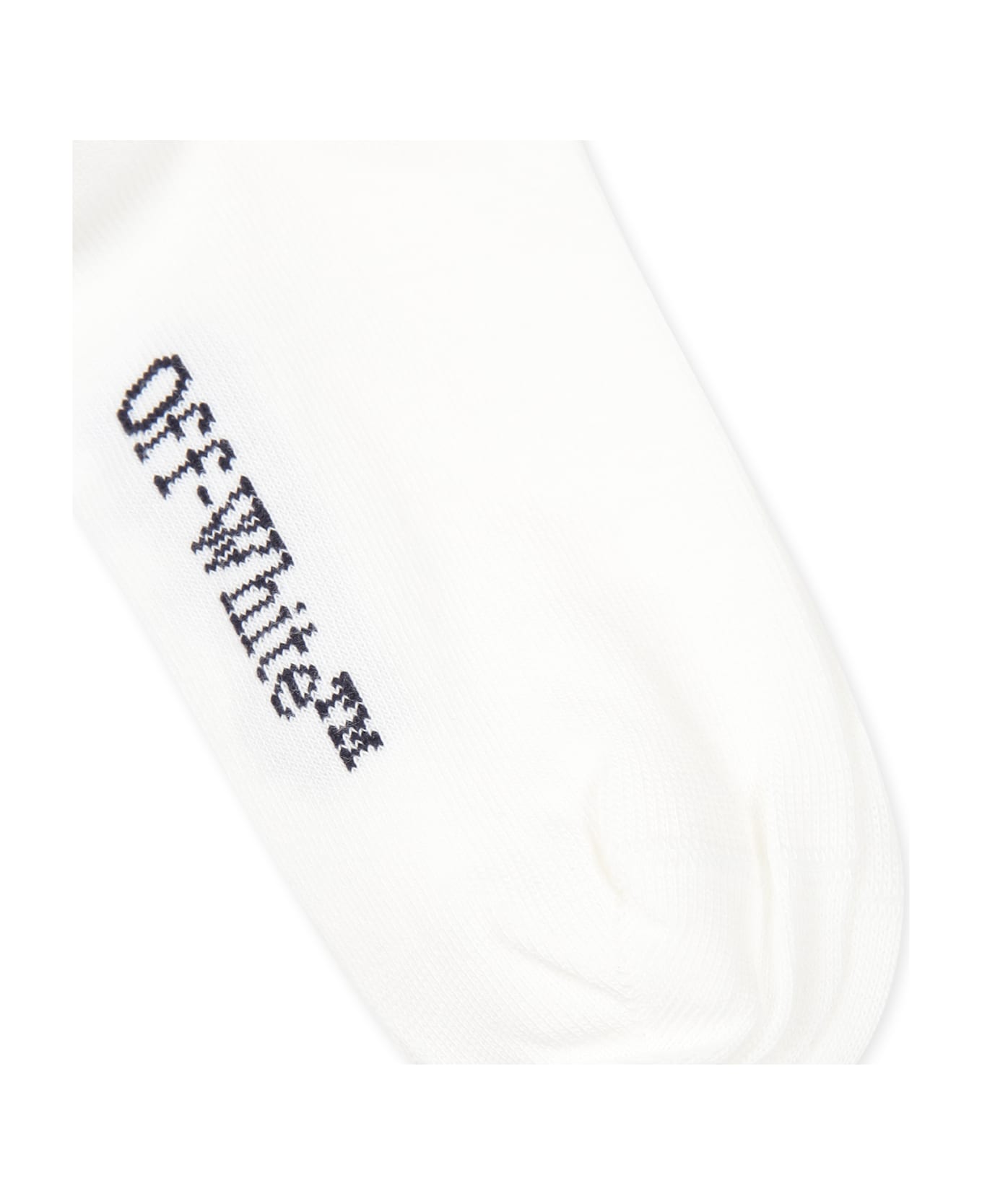 Off-White White Socks For Boy With Logo - White