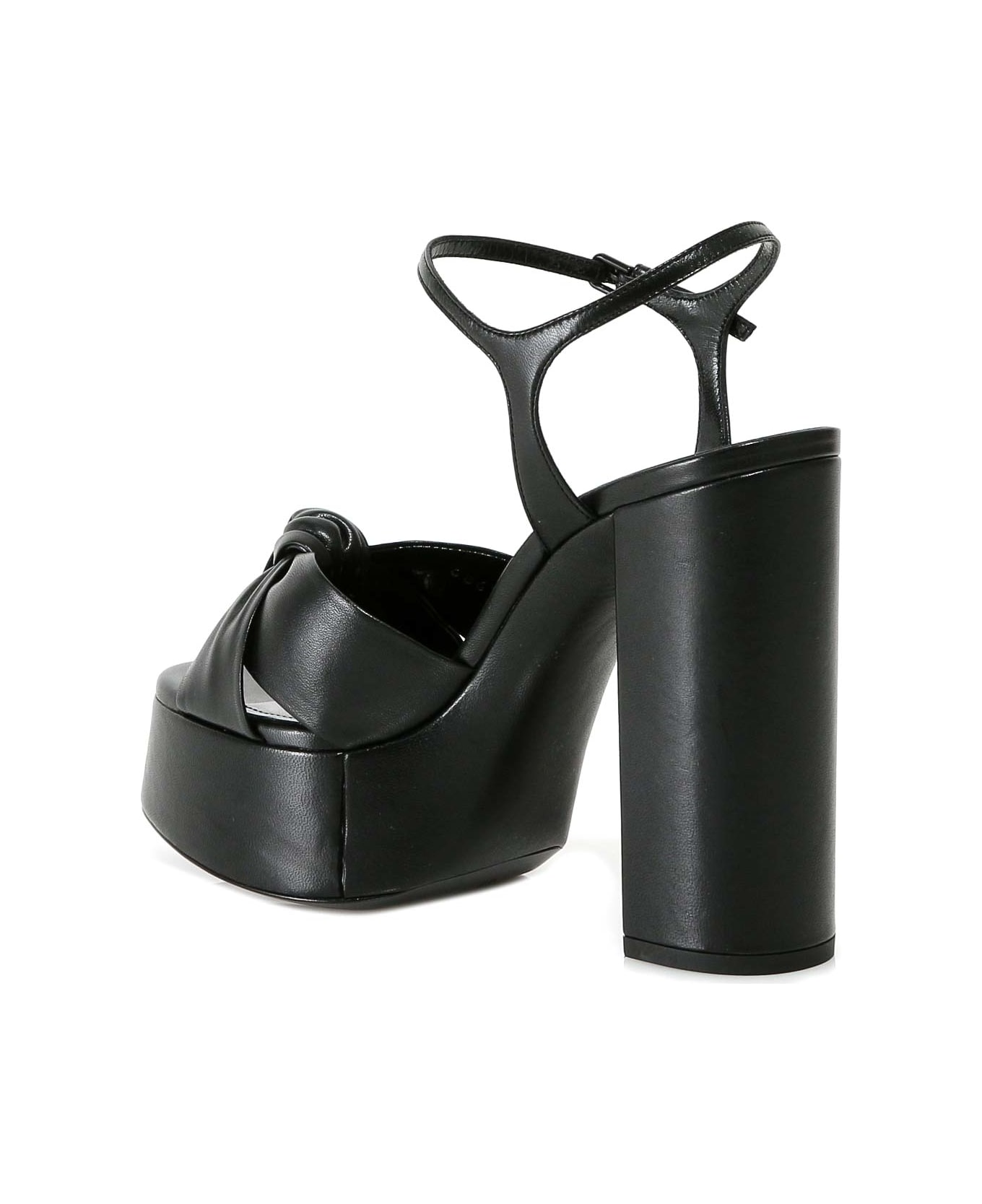 Saint Laurent Leather Sandals - Black