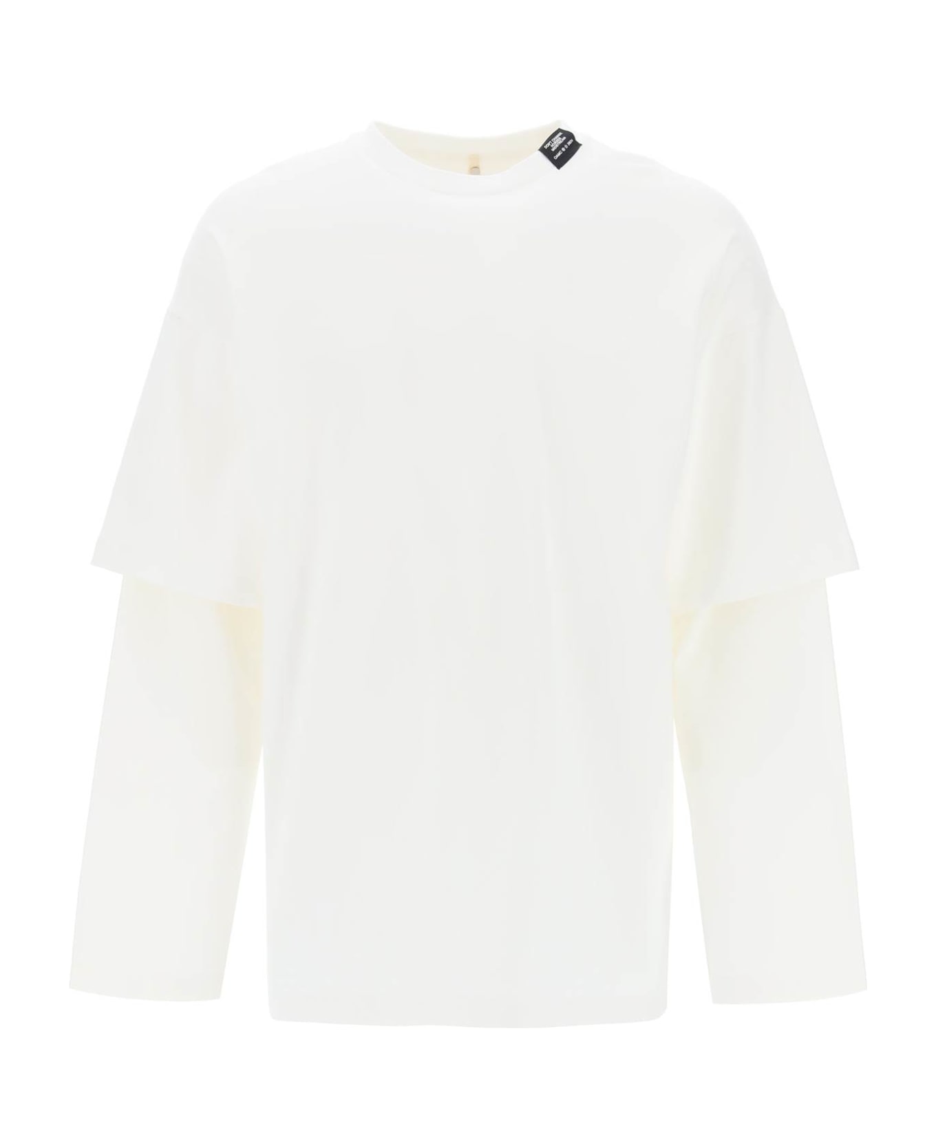 OAMC Long-sleeved Layered T-shirt - OFF WHITE (White)