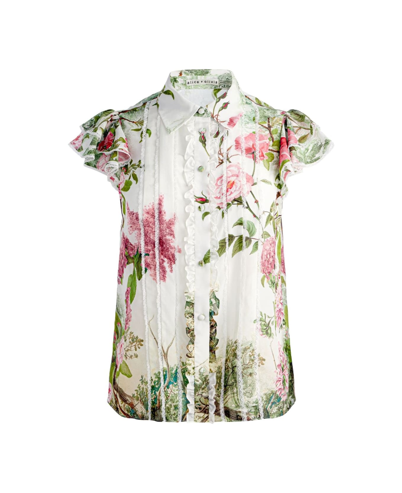 Alice + Olivia Minda Silk Blouse - MultiColour