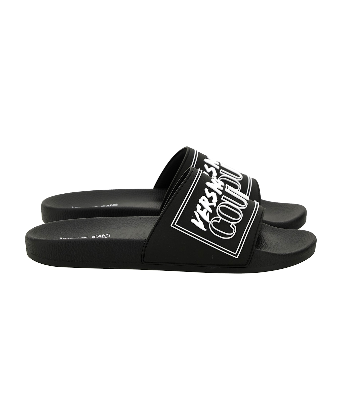 Versace Jeans Couture Pool Slides - Black