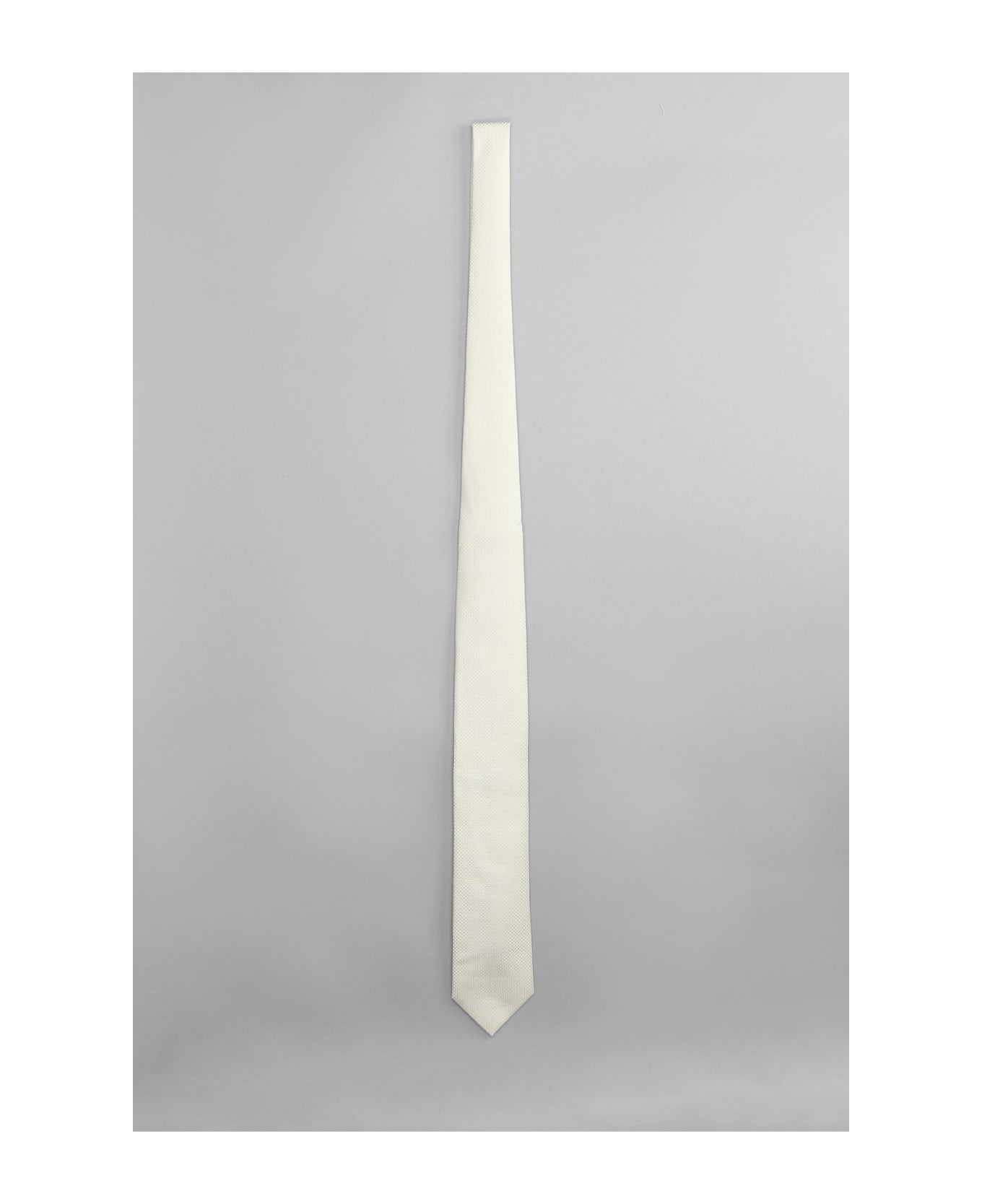 Ermenegildo Zegna Tie In White Polyester - white