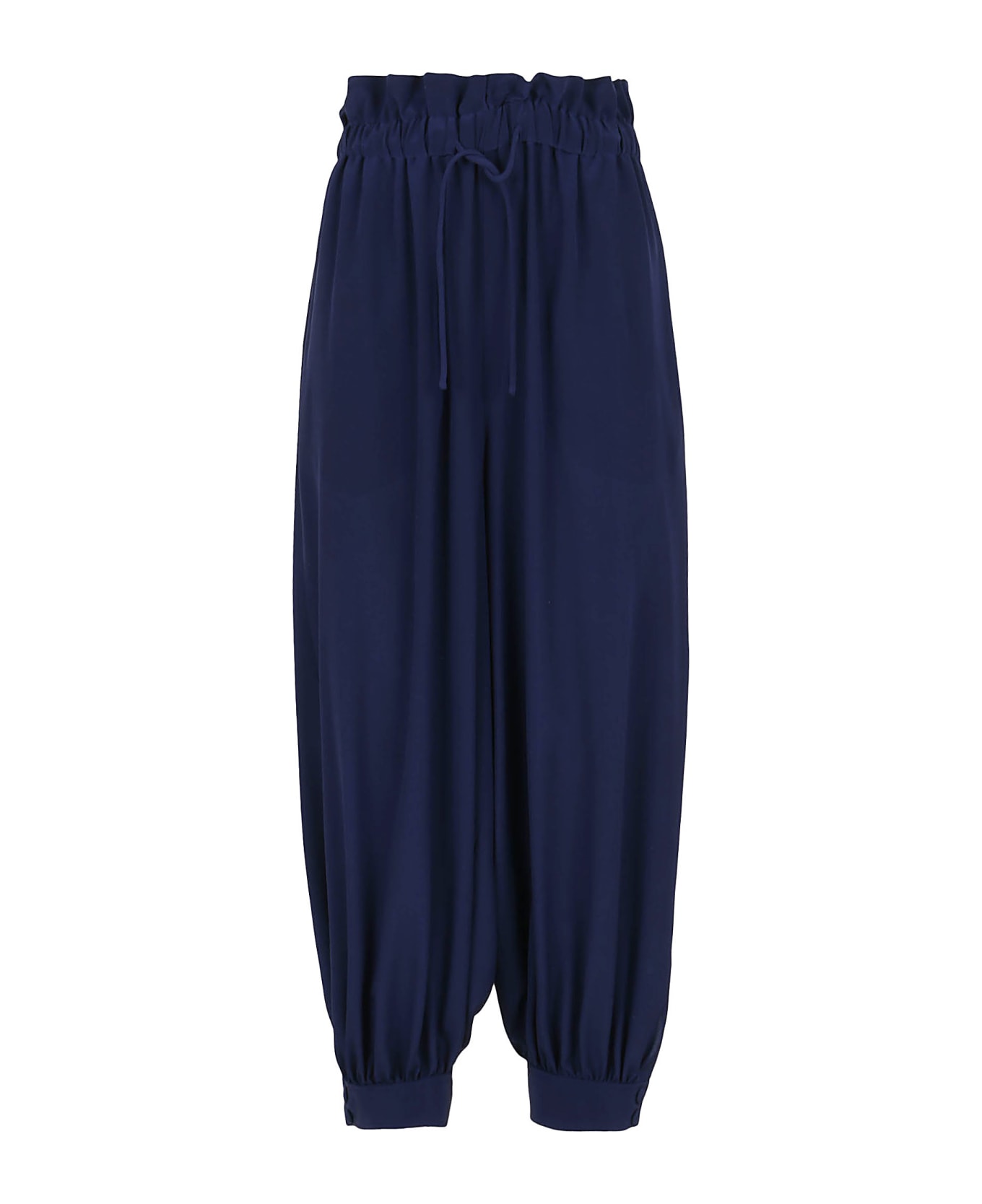 Stella McCartney Lauryn Trouser Silk Crepe De Chine - Deep blue