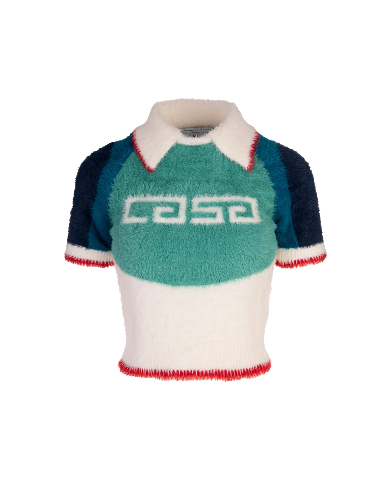 Casablanca Casa Sport Crop Polo Shirt - MultiColour