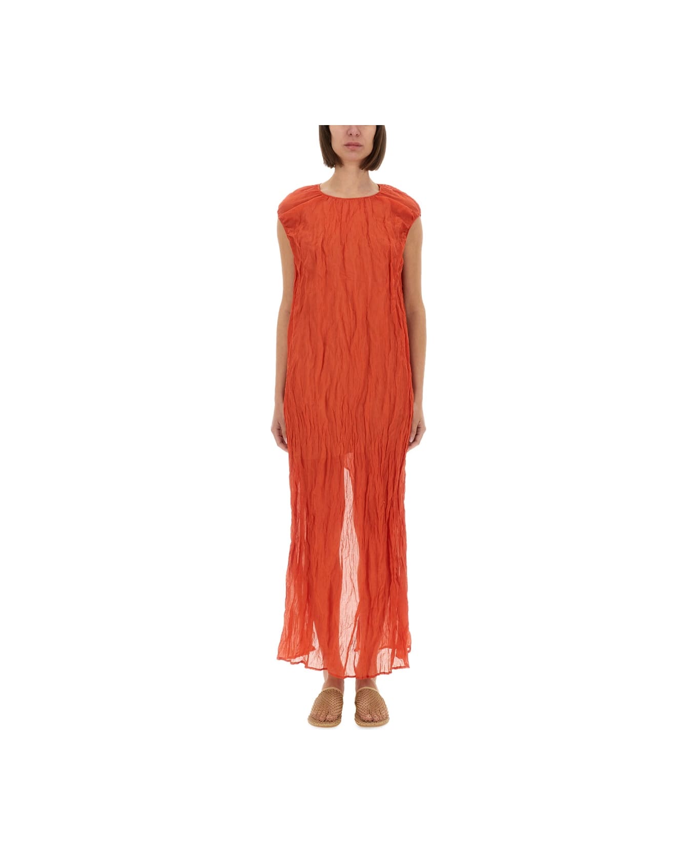ワンピース ALYSI SS25 LLIC GAUZE LONGUETTE DRESS (105352 P5236CO) Alysi Metallic Gauze Longuette Dress | italist