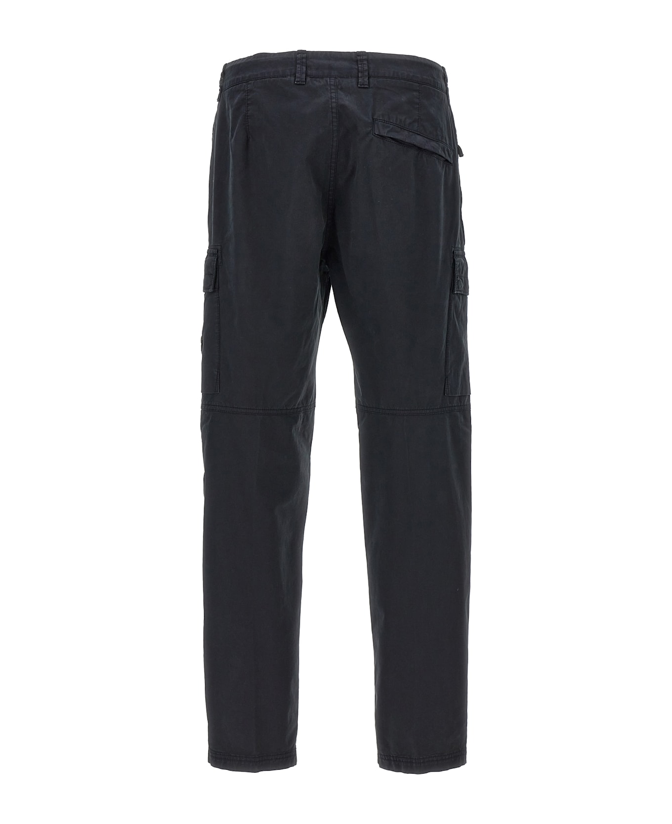 Stone Island Logo Patch Cargo Pants - Blue