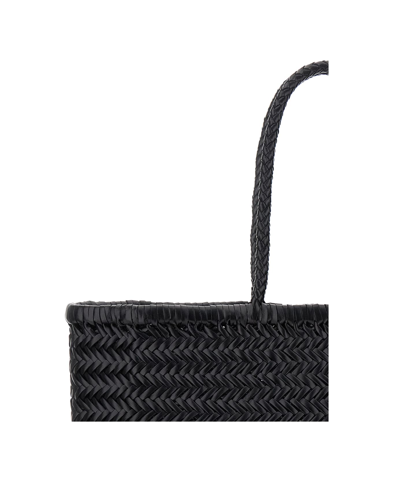 Dragon Diffusion 
bamboo Triple Jump
 Black Tote Bag In Woven Leather Woman - Black