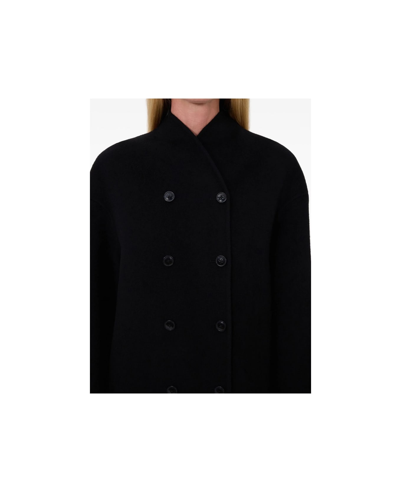 Loulou Studio Coat - BLACK