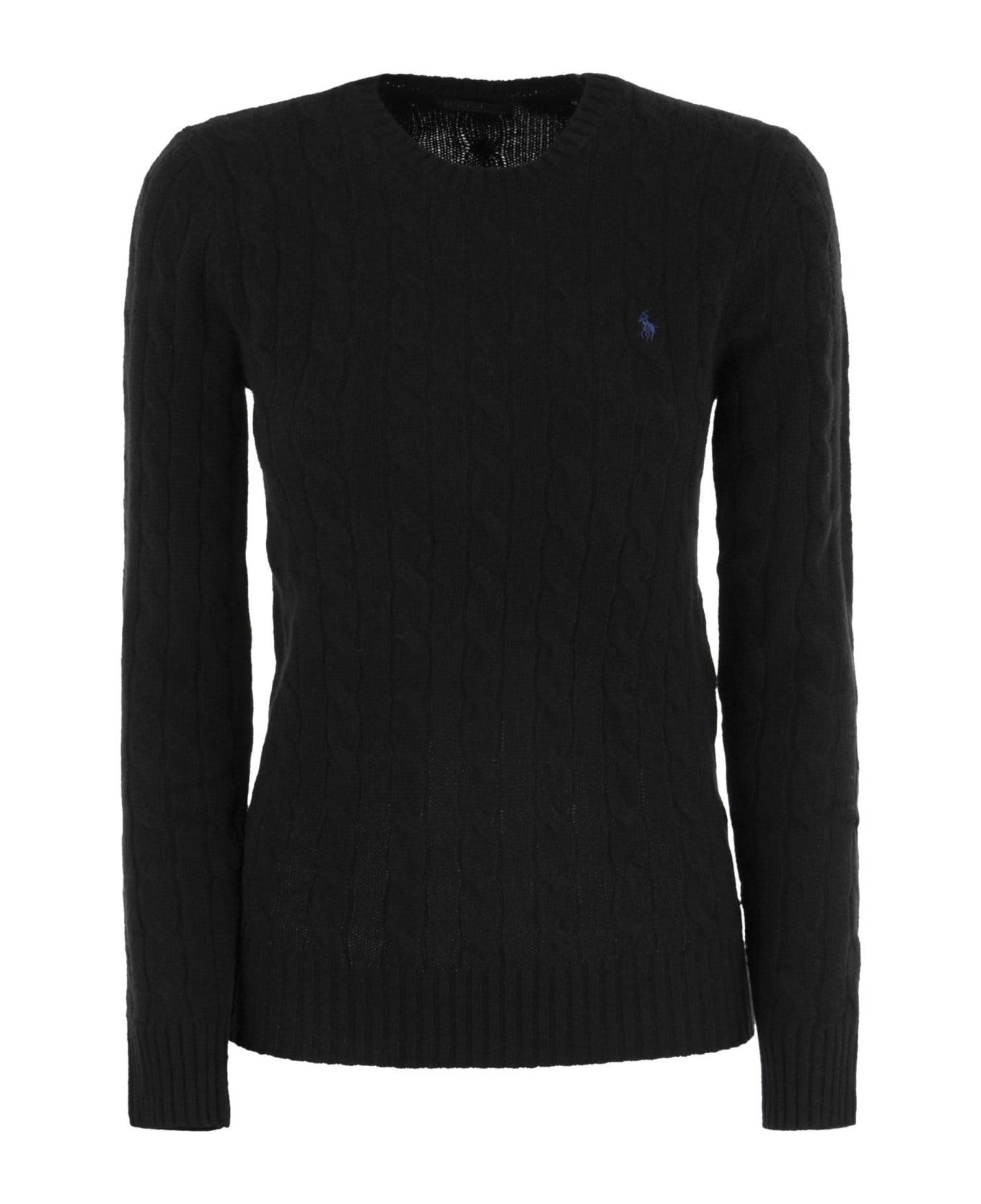 Polo Ralph Lauren Wool And Cashmere Cable-knit Sweater - Black