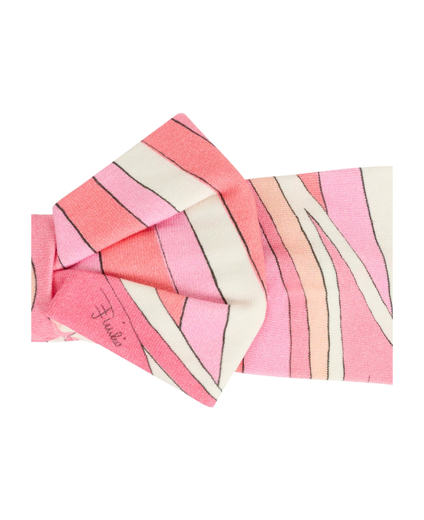 Pucci Pink Band For Baby Girl With Print - Pink