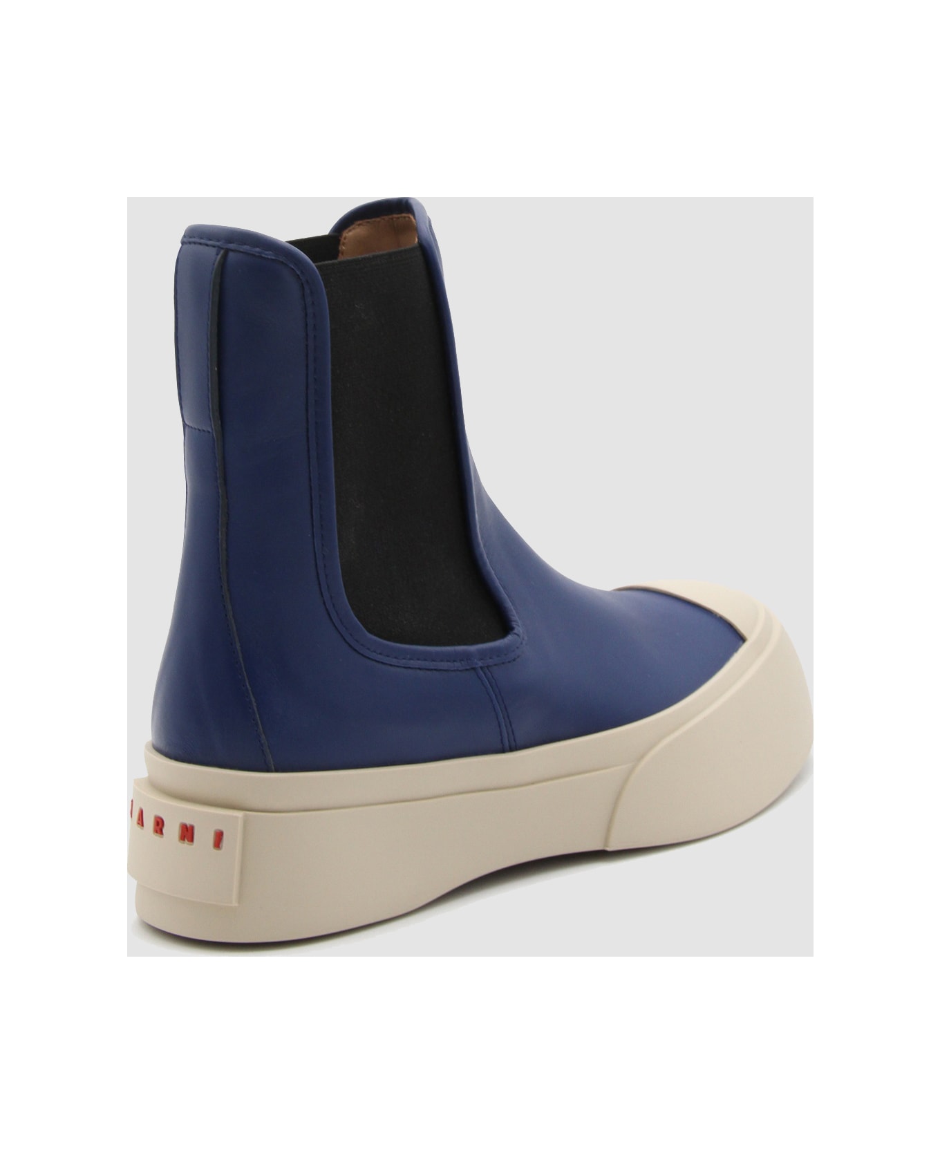 Marni 'pablo' Blue Nappa Leather Ankle Boots - Blue