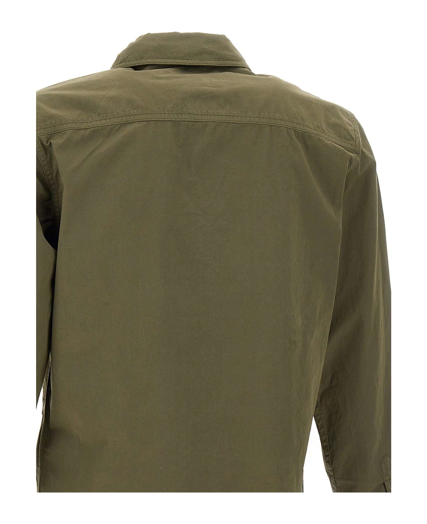 Woolrich 'gabardine Overshirt' Cotton Jacket - ARMY GREEN
