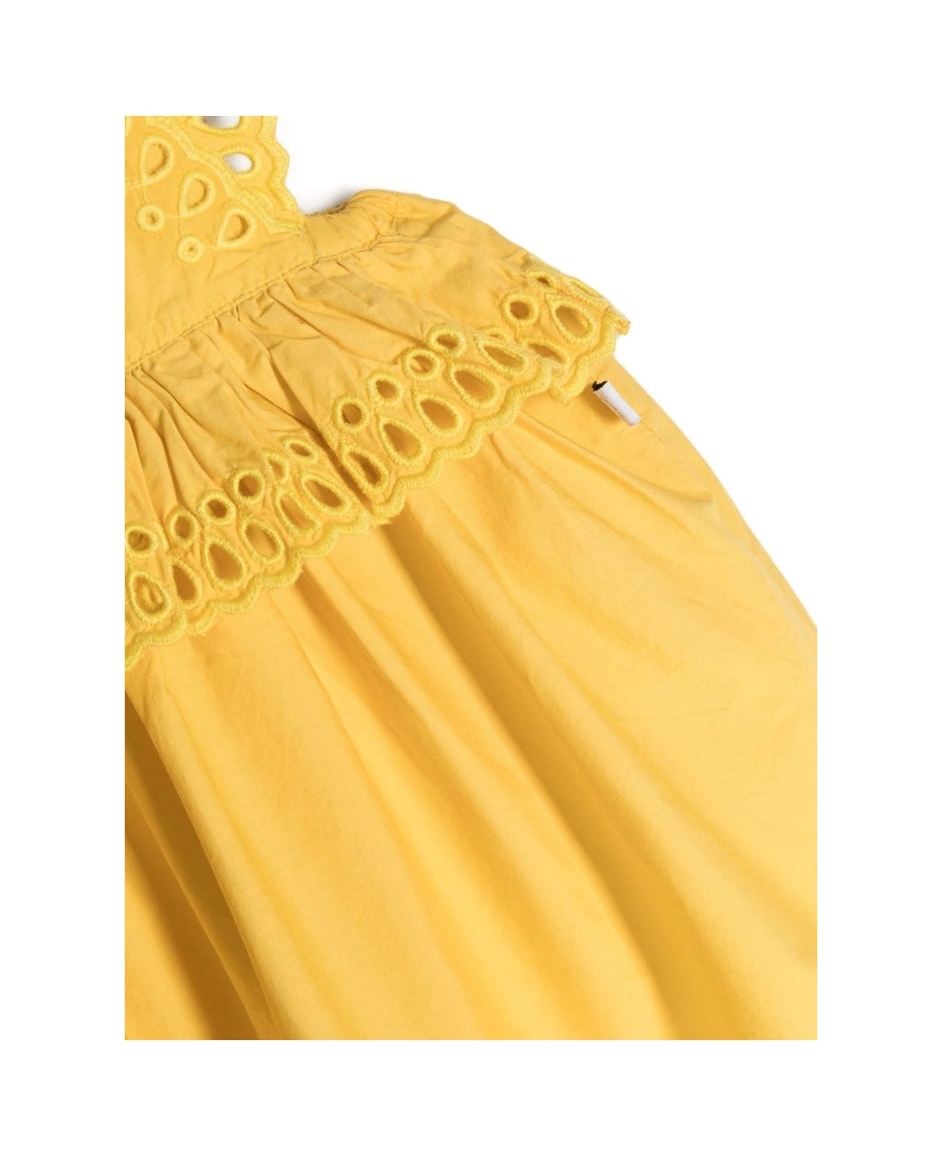Stella McCartney Kids Yellow Sangallo Lace Dress - Yellow ワンピース＆ドレス