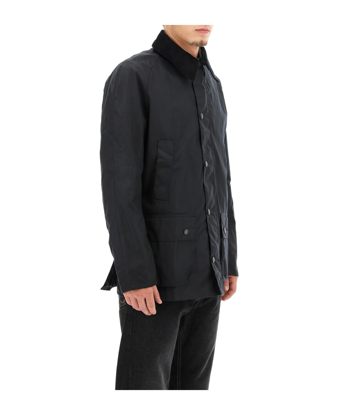 Barbour Ashby Waxed Jacket - Navy