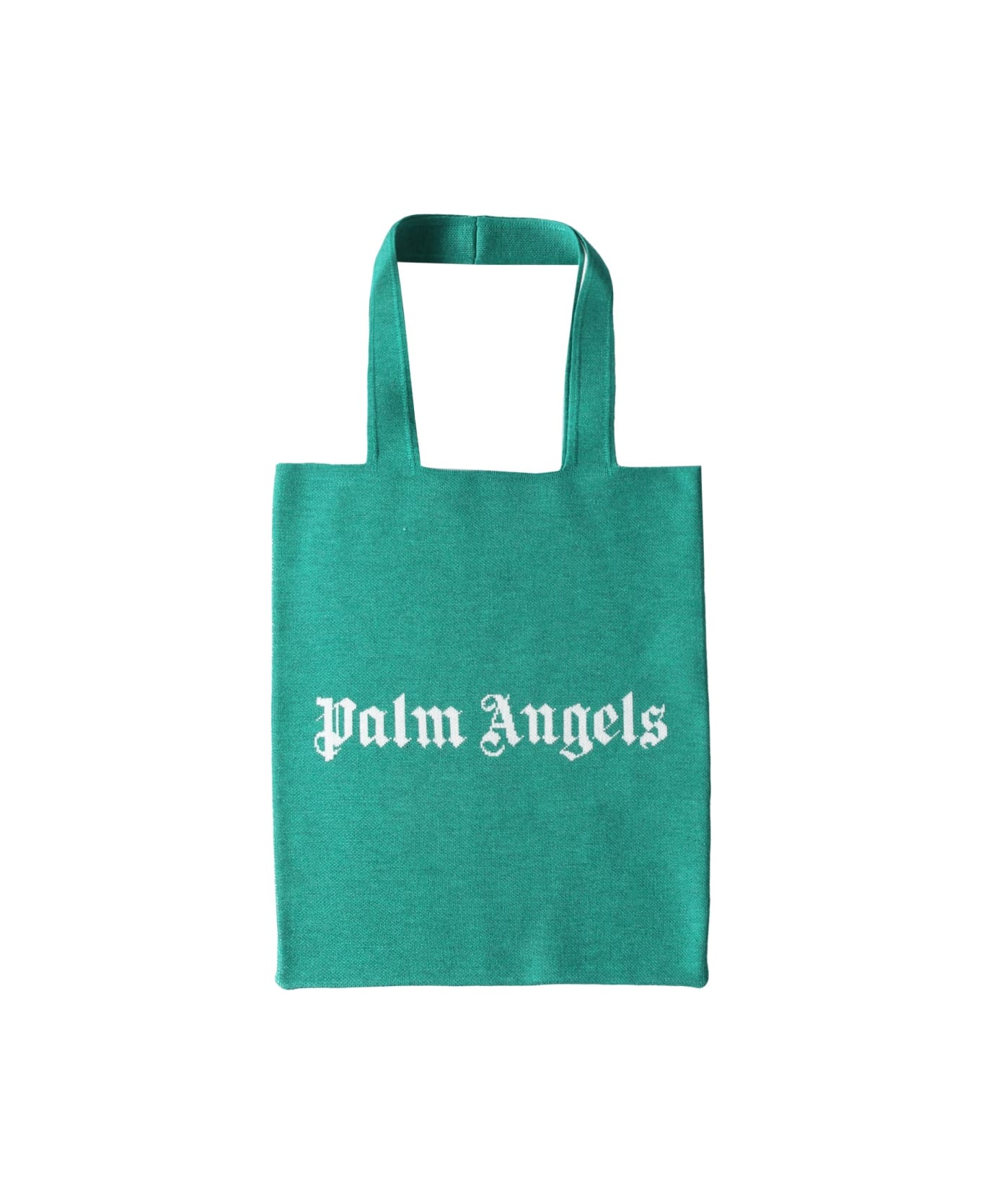 Palm Angels Logo Shopper Bag - GREEN トートバッグ