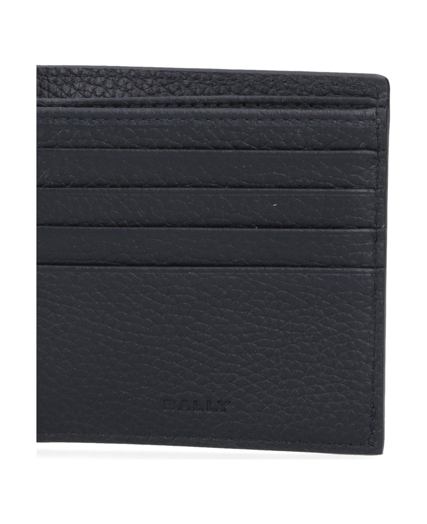 Bally Bi-fold Logo Wallet - Black/palladio 財布