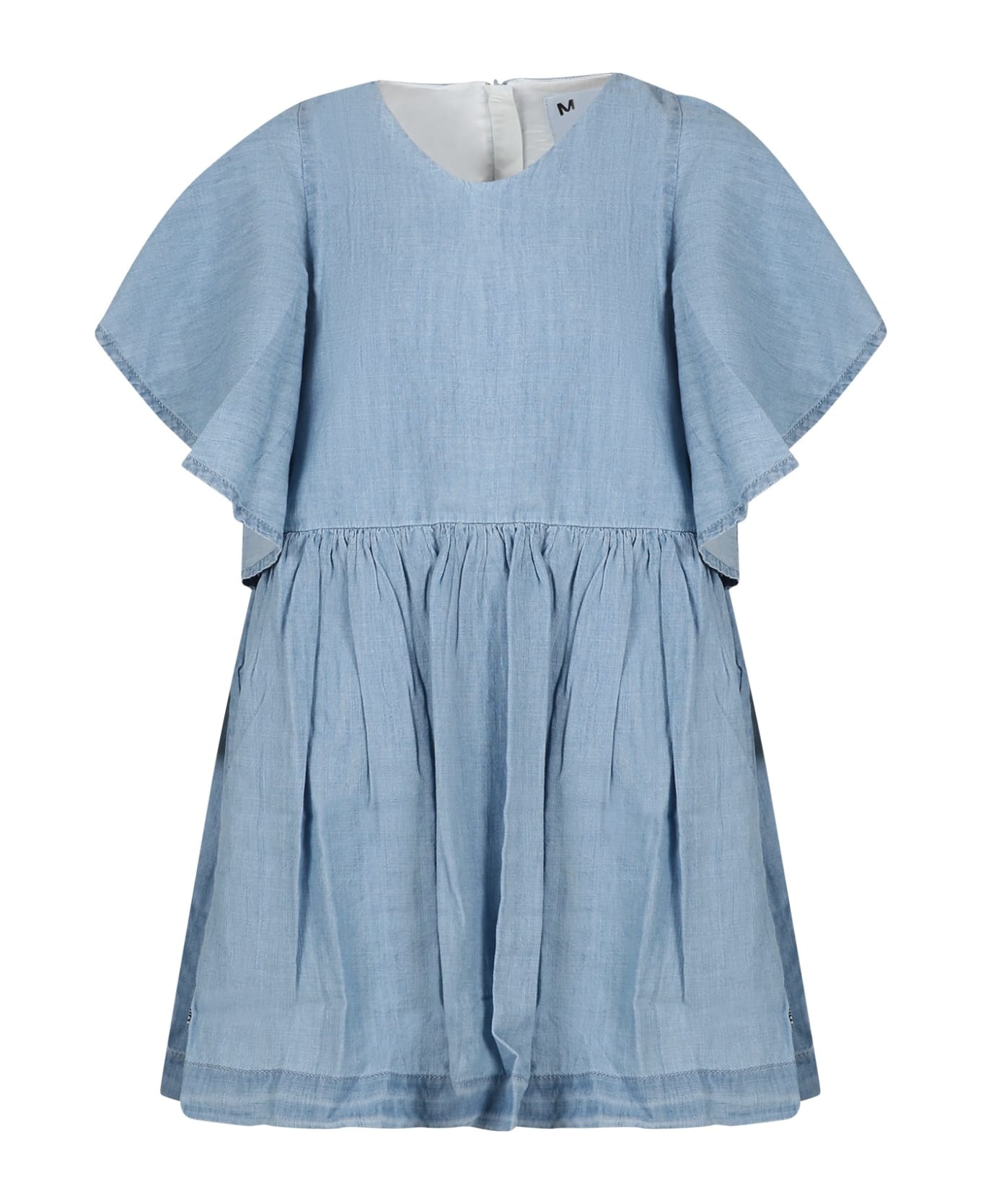 Molo Casual Denim Dress For Girl - Denim ワンピース＆ドレス