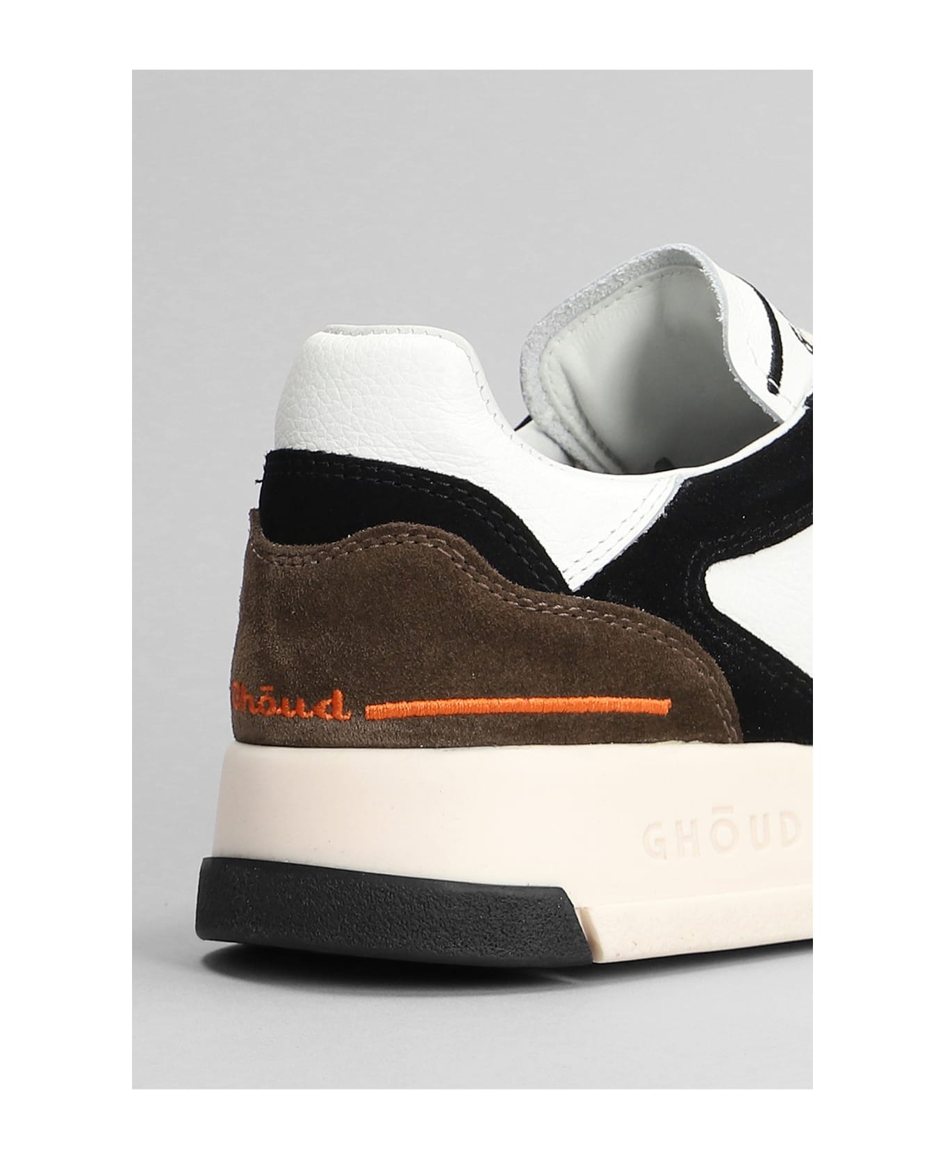 GHOUD Tweener Sneakers In White Suede And Leather - white