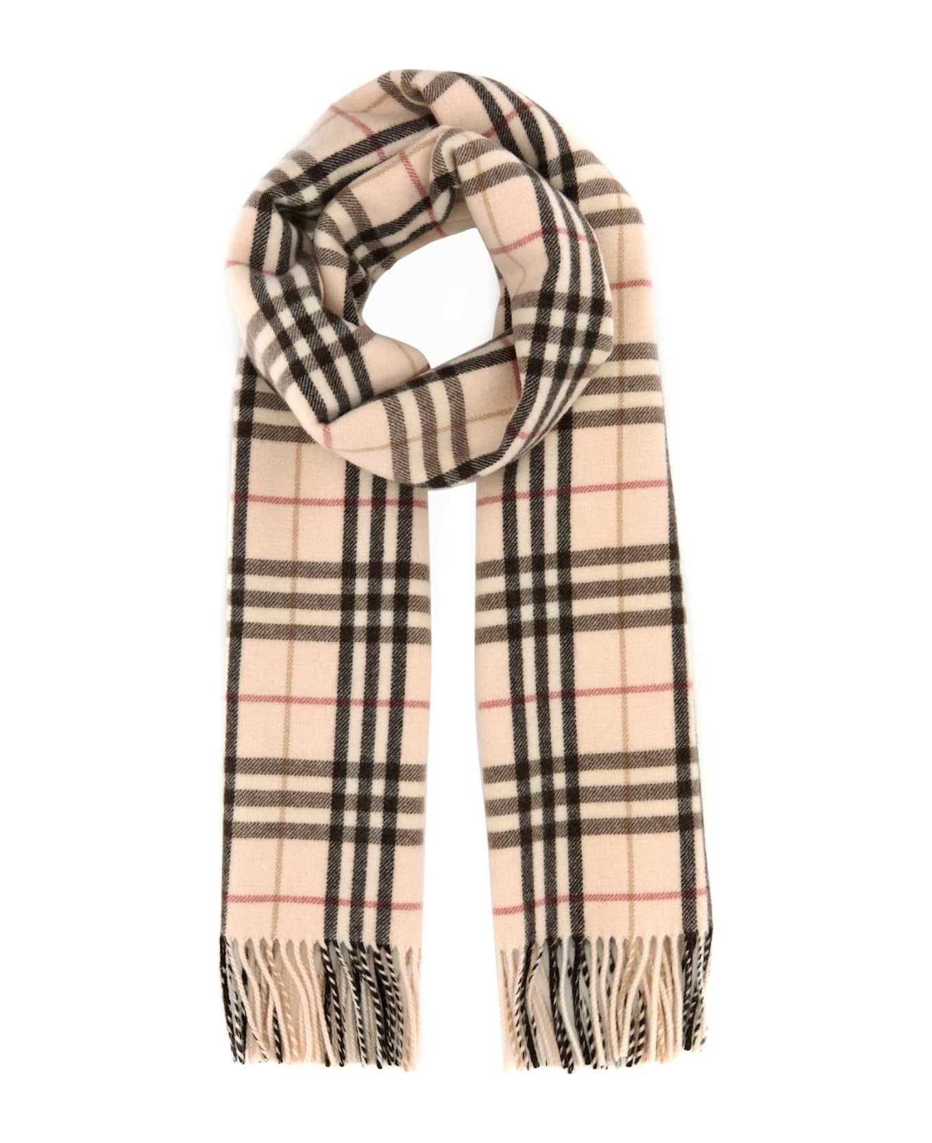 Burberry Embroidered Cashmere Scarf - ALABASTER