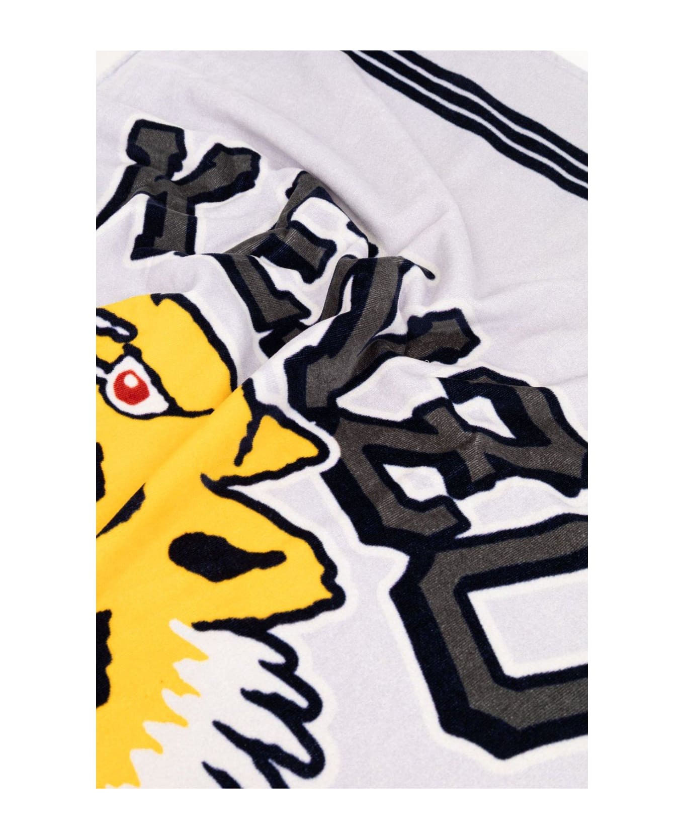 Kenzo Logo Printed Beach Towel - Gris perle タオル