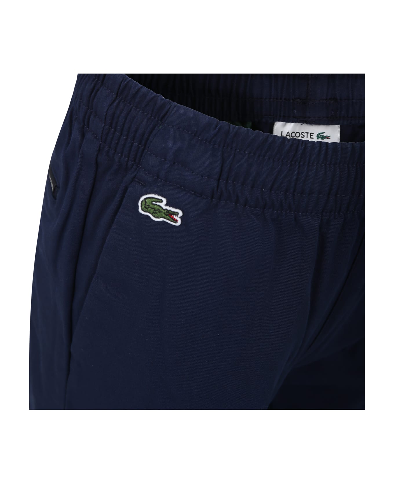 Lacoste Blue Trousers For Boy With Crocodile - Blue