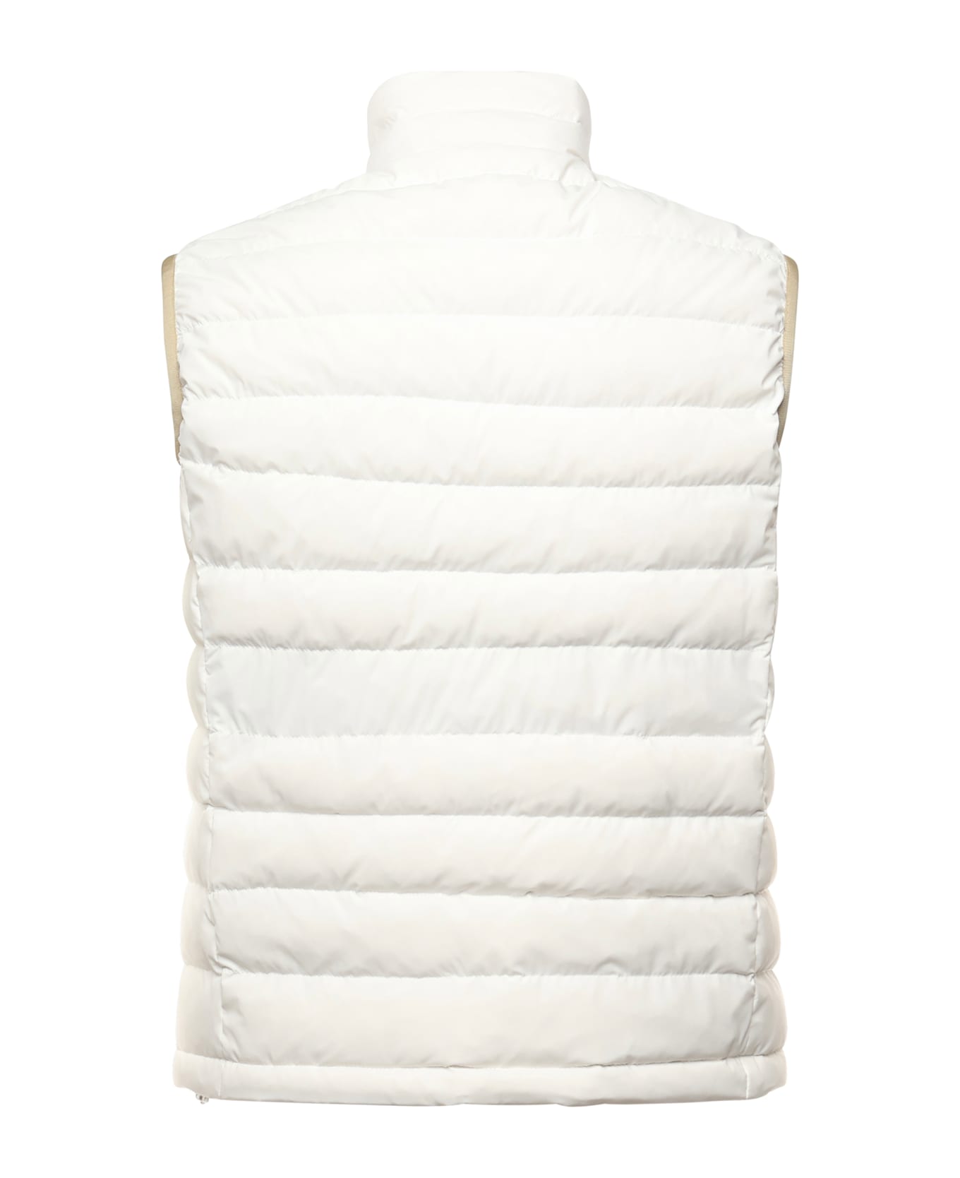 Eleventy Padded Vest With Zip - Beige