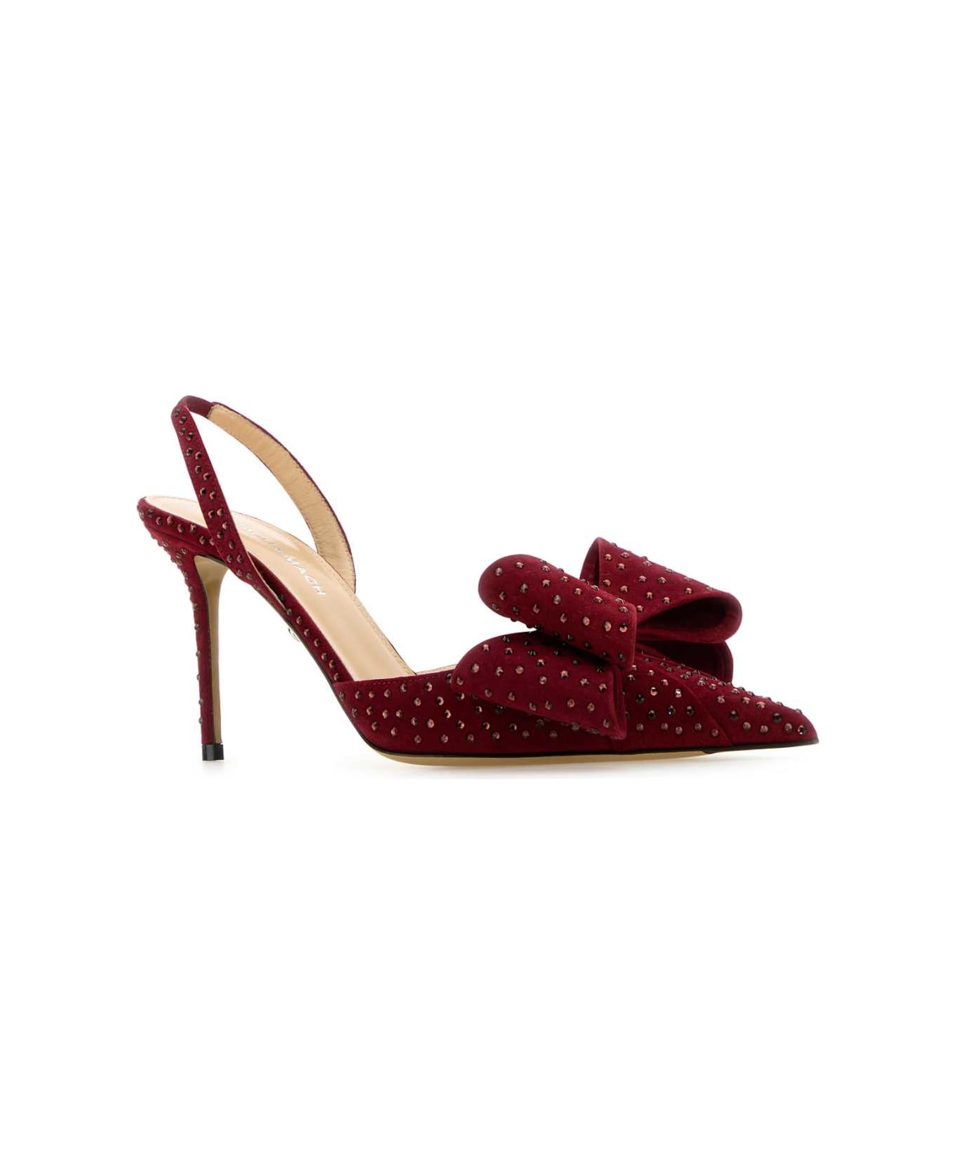 Mach & Mach Burgundy Suede Pumps - BORDEAUX