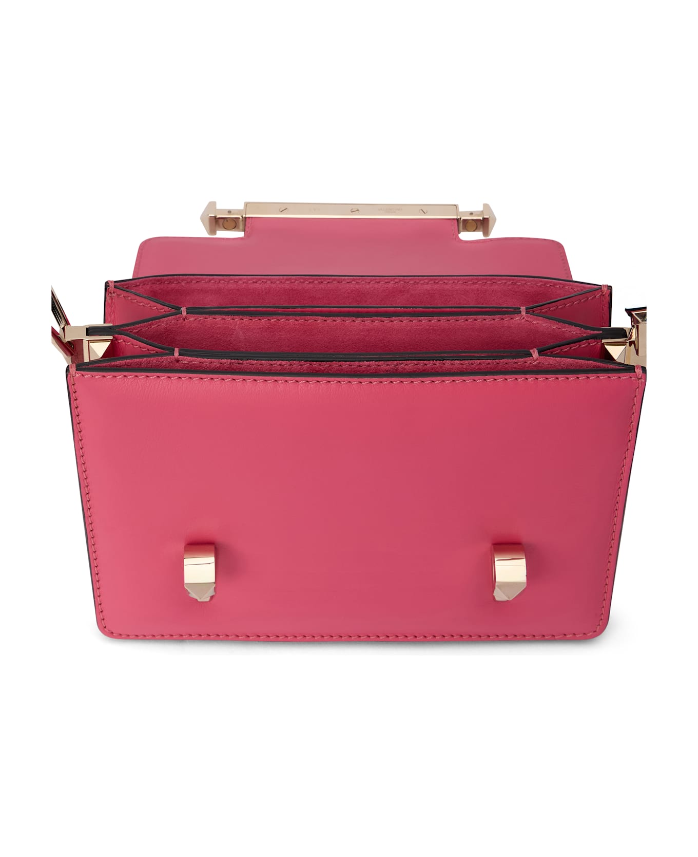 Valentino Garavani Leather Crossbody Bag - Fuchsia