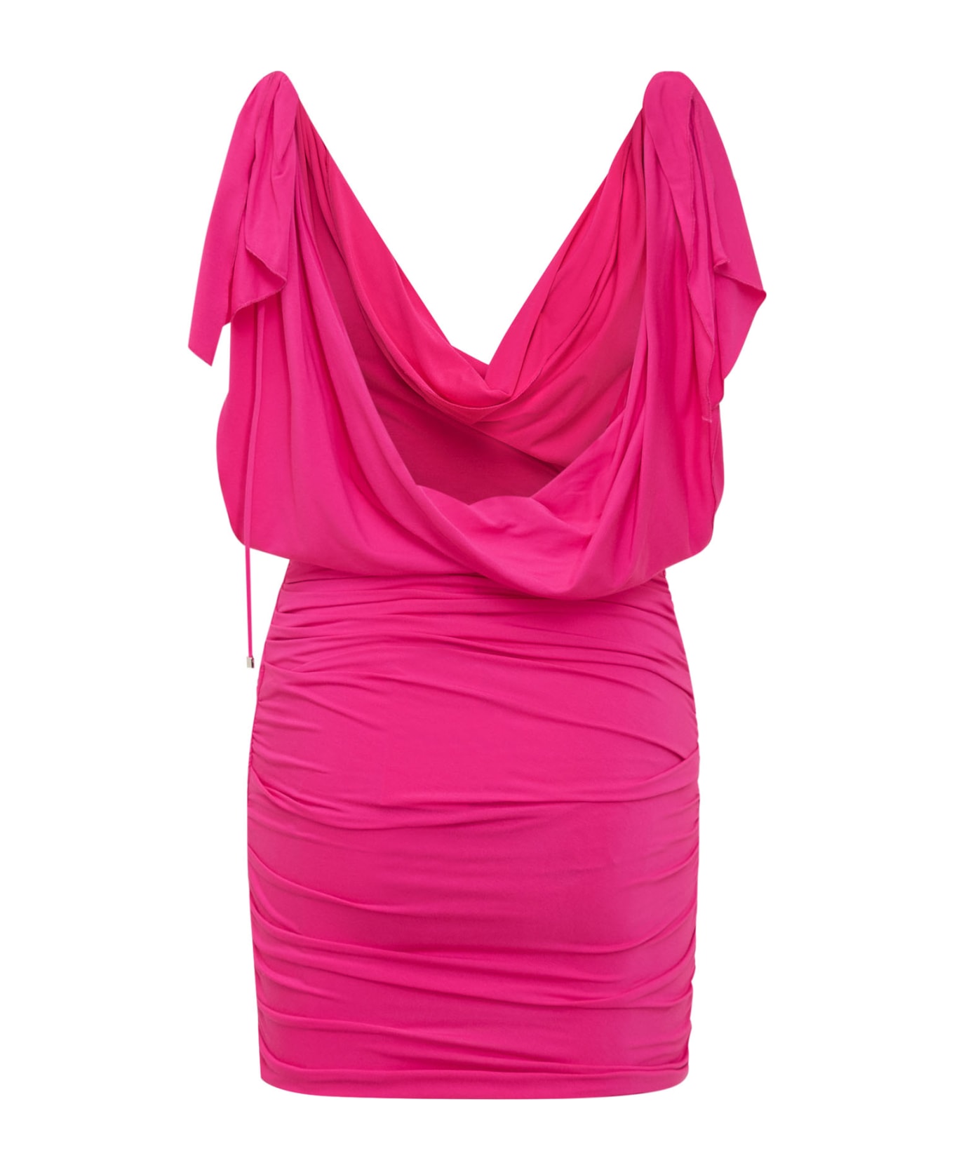 The Attico Jersey Mini Dress - FUCHSIA