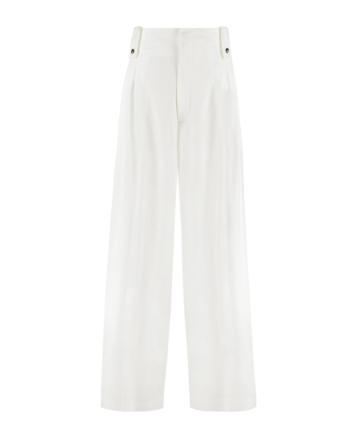 Bottega Veneta High-waist Tapered-fit Trousers - White ボトムス