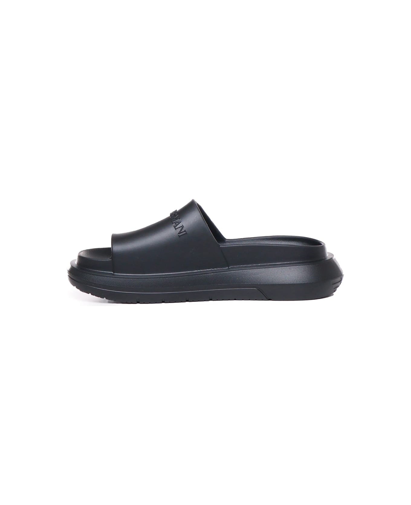 Emporio Armani Logo Sandals - Black
